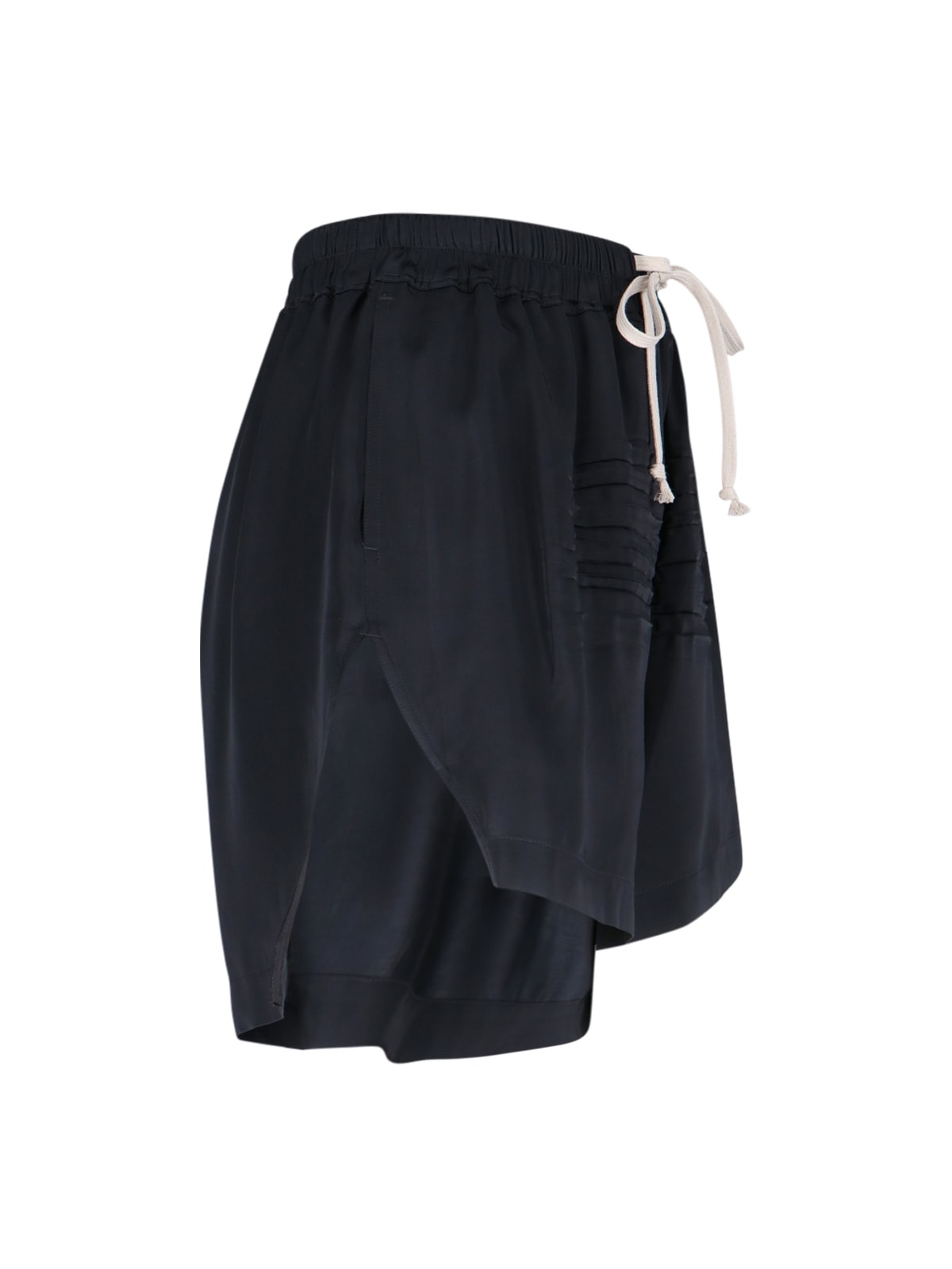 Rick Owens Hollywood Boxers In Washed Silk Charmeuse In Black