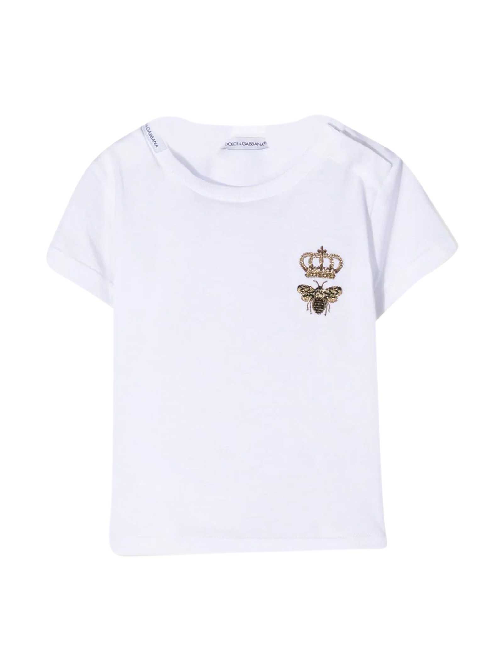 Dolce & Gabbana White Newborn T-shirt