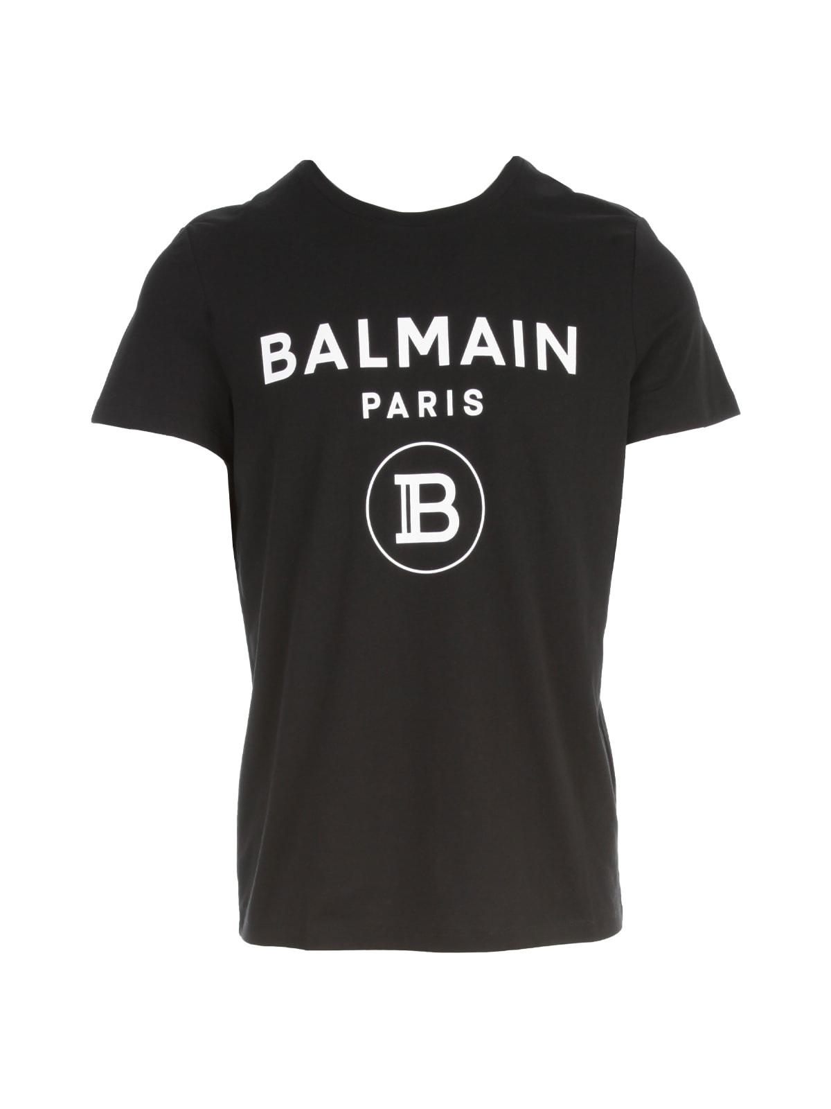 Balmain Logo Printed T-shirt In Pa Noir