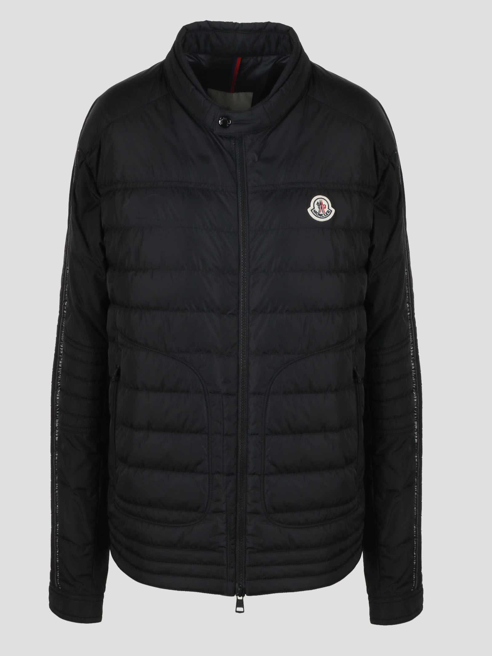 Moncler Alkap Logo-patch Padded Jacket In Black