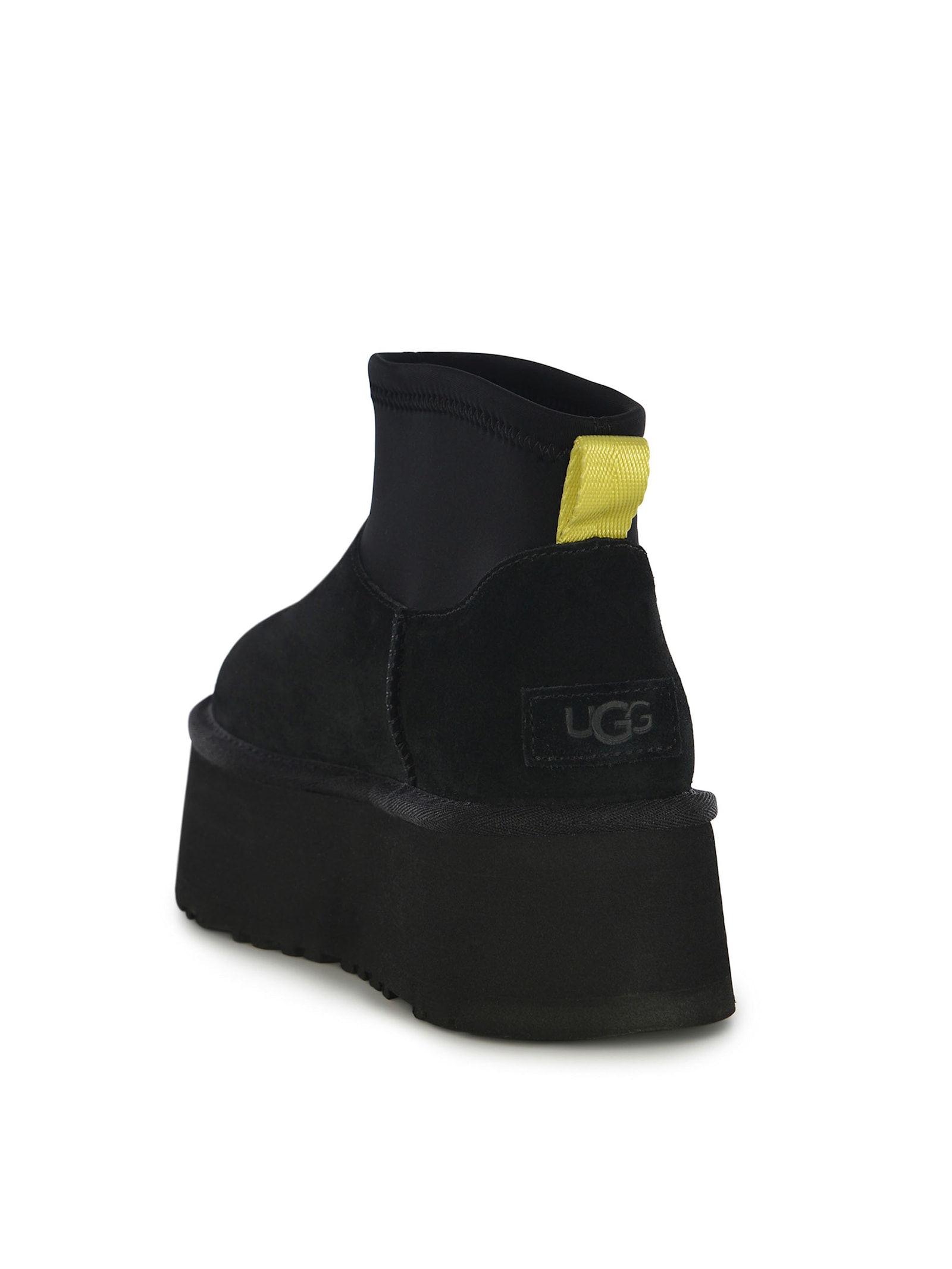 Shop Ugg Boots  Classic Mini Dipper Made Of Suede In Black