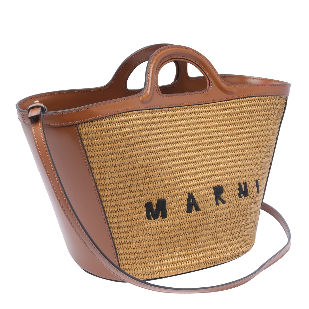 Shop Marni Small Tropicalia Bag In Brown