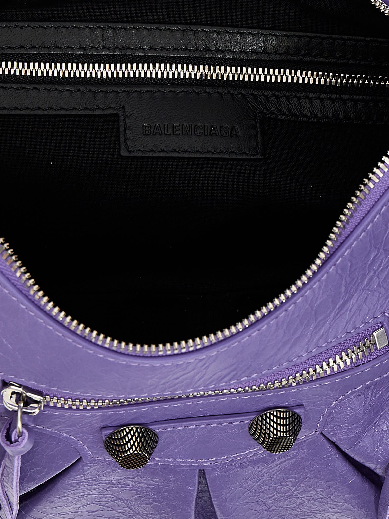 Balenciaga Light Purple Leather Le Cagole S Shoulder Bag In Purple