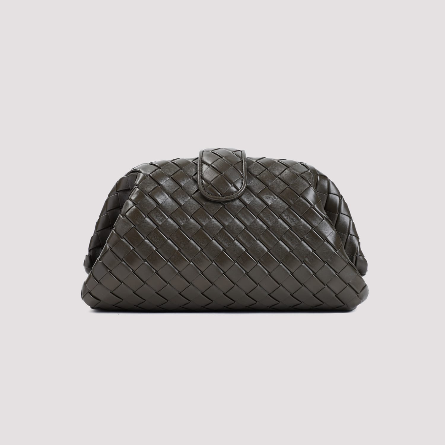 Shop Bottega Veneta Lauren Handbag In Khaki