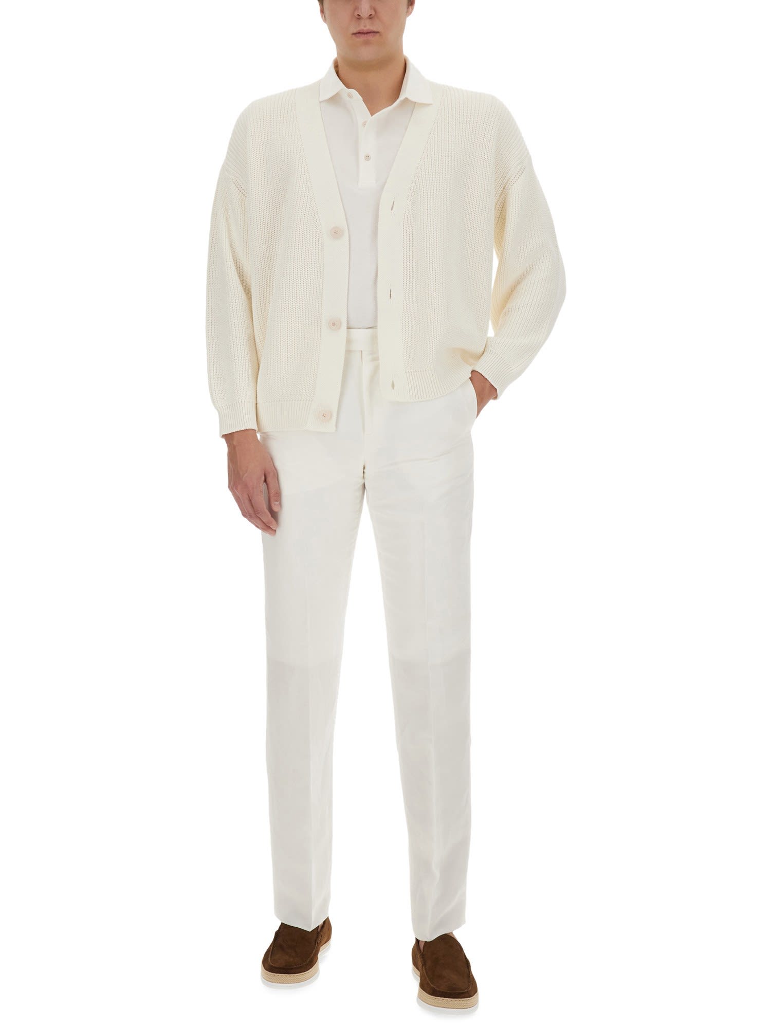 Shop Lardini Regular Fit Polo Shirt In White