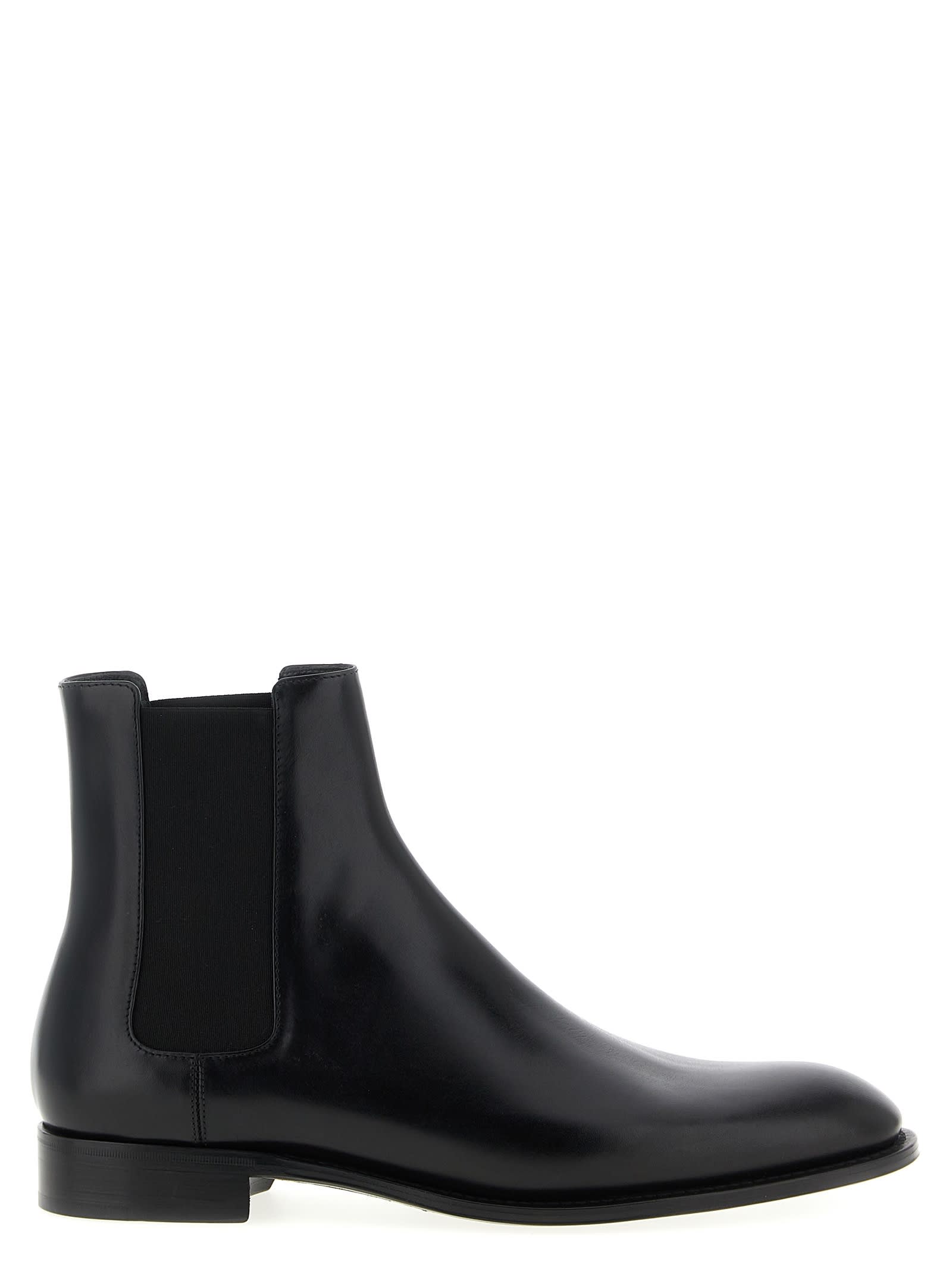 Saint Laurent 25mm Adrien Round-toe Slip-on Boots In Multi