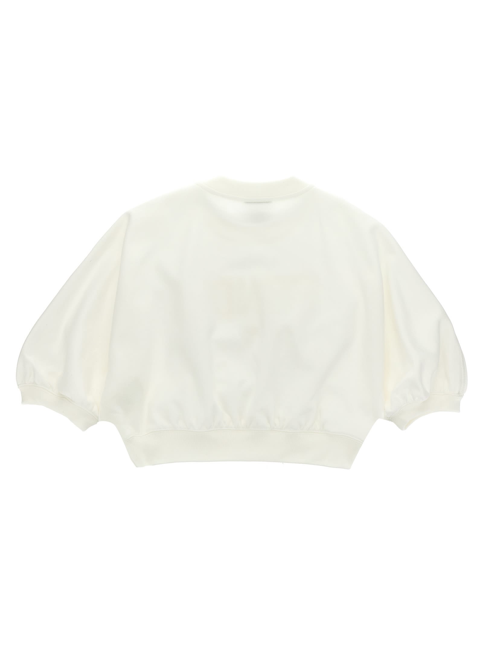 Shop Fendi Logo Sweatshirt In Gesso