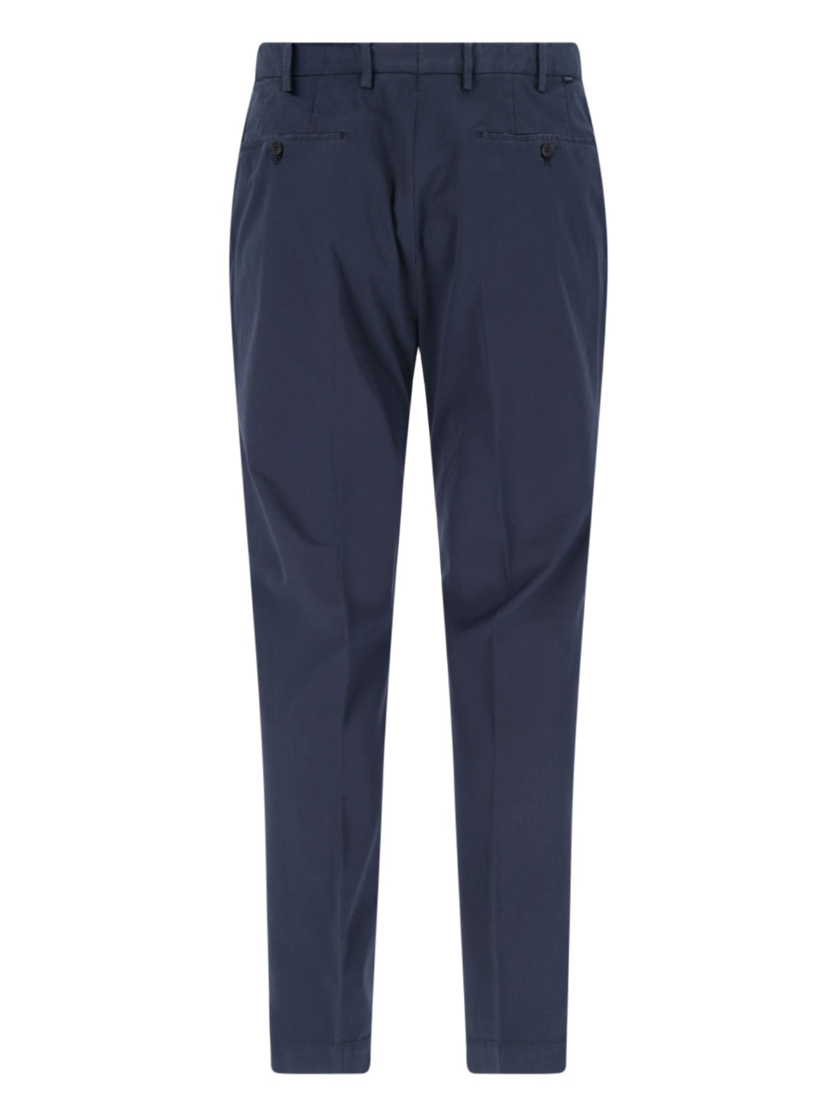 Incotex Straight Trousers With Pleated Front And Pockets In Blue