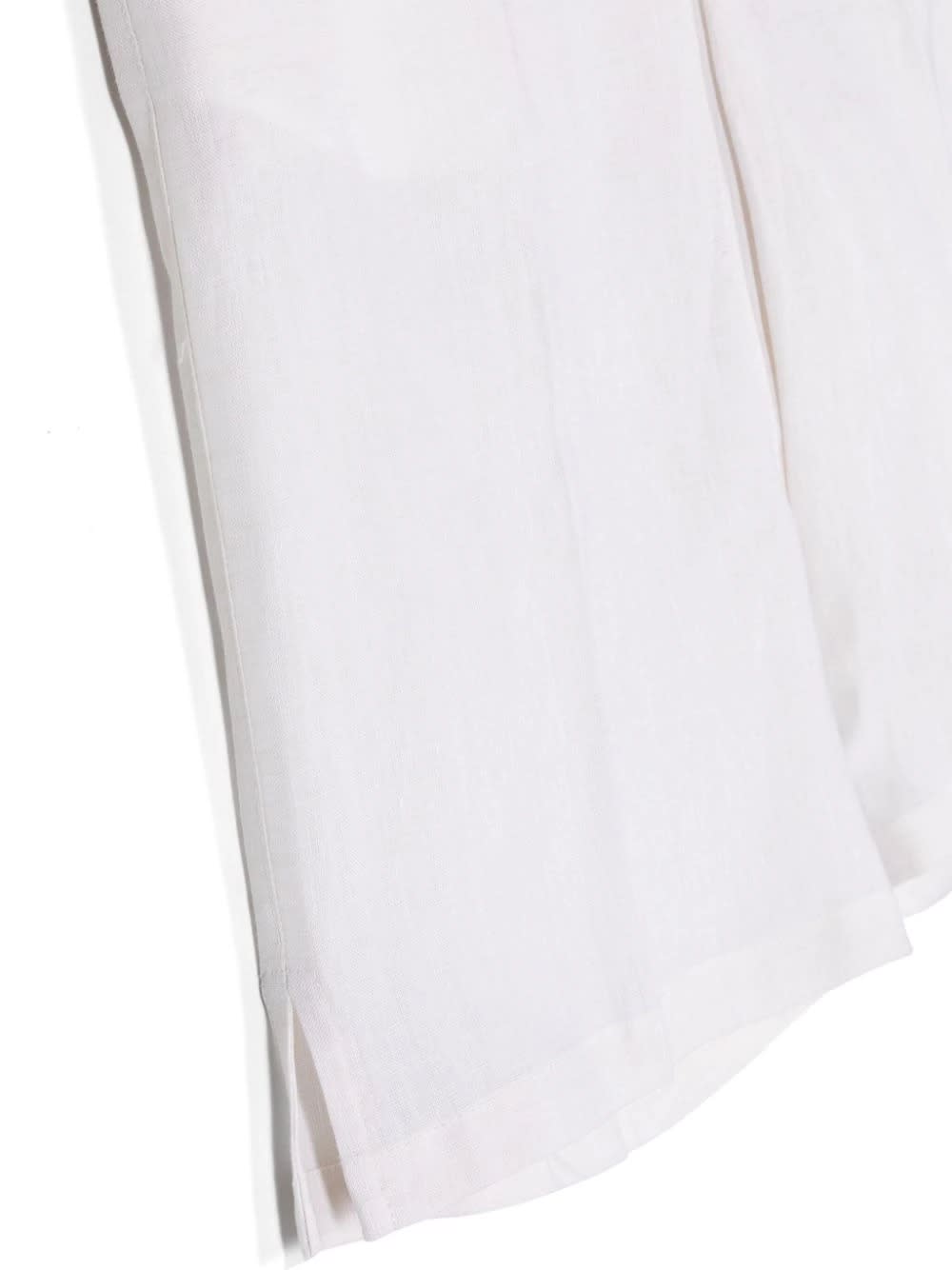Shop Dolce & Gabbana White Linen Bermuda Shorts
