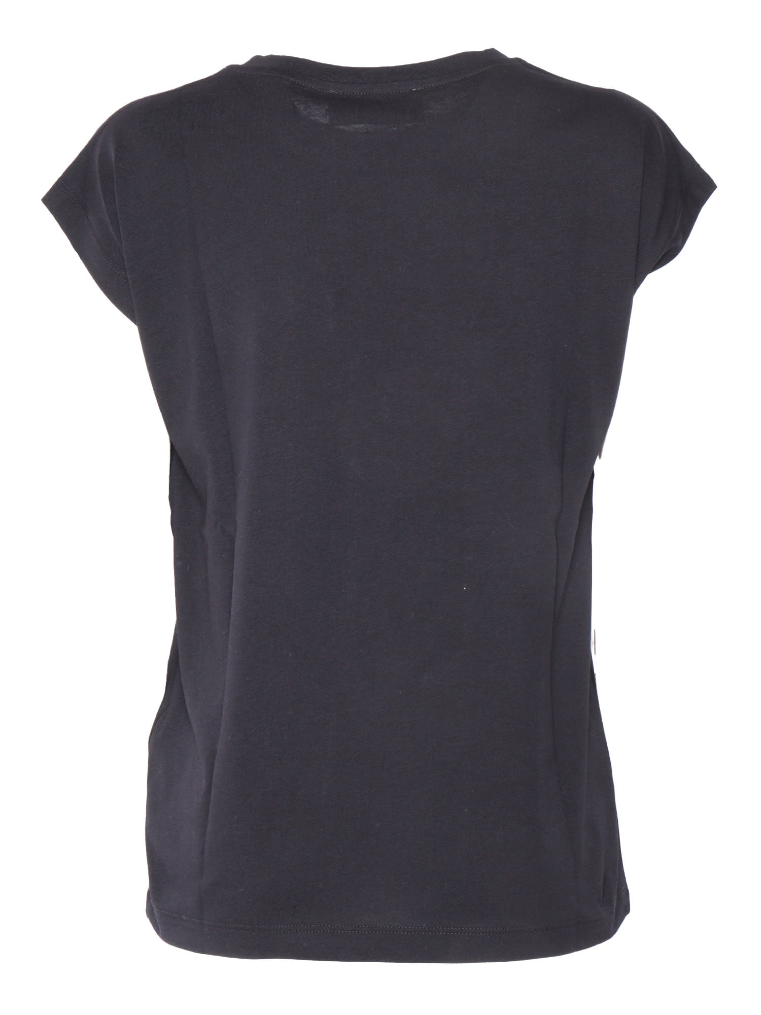 Ermanno Ermanno Scervino Black T-shirt With Print In Black