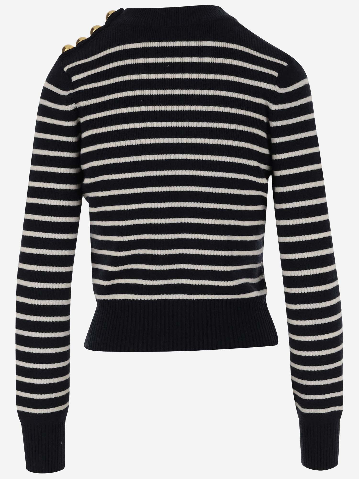 Shop Ami Alexandre Mattiussi Cotton Blend Pullover With Striped Pattern In Red