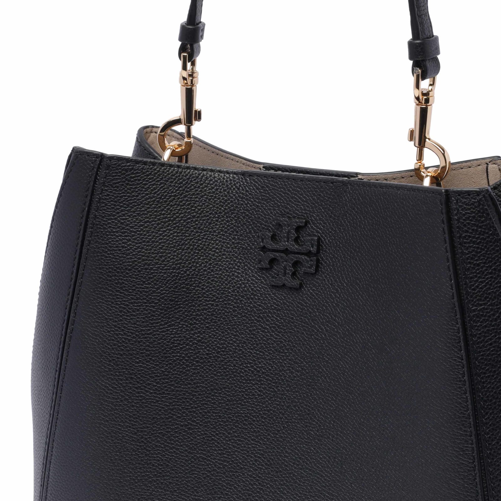 Shop Tory Burch Mccgraw Bucket Bag In Black