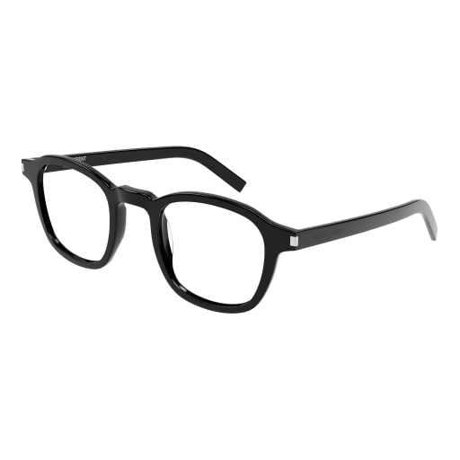 Shop Saint Laurent Sl 549 Slim Opt Eyewear In Black Black Transpare