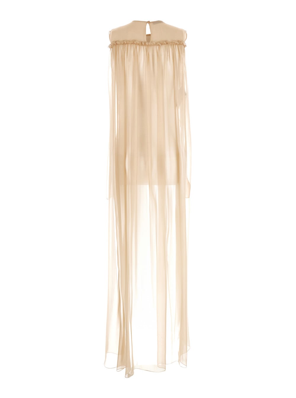 Alberta Ferretti Beige Blouse With Ruffle In Beige