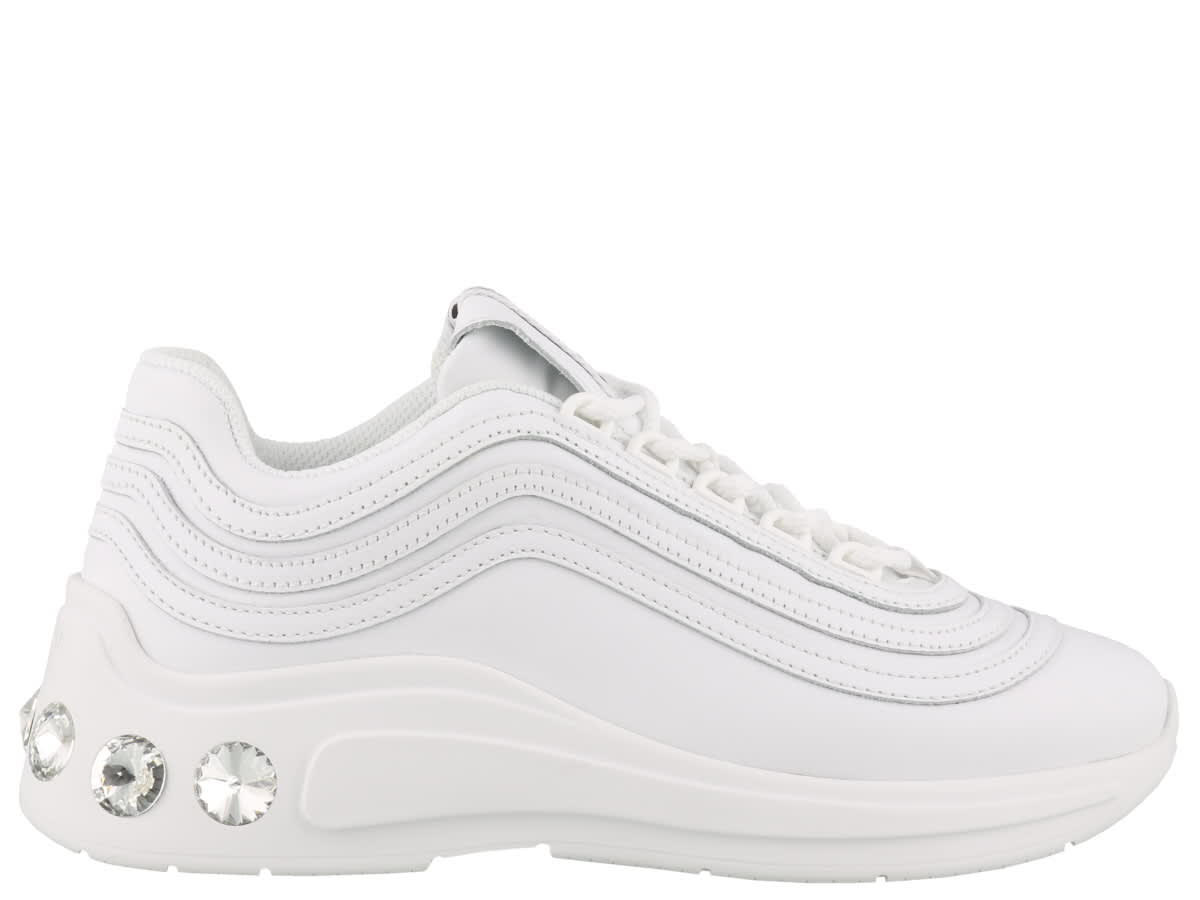 miu miu leather sneakers