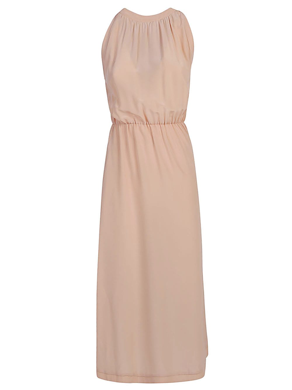 Crida Milano Silk Midi Dress In Pink