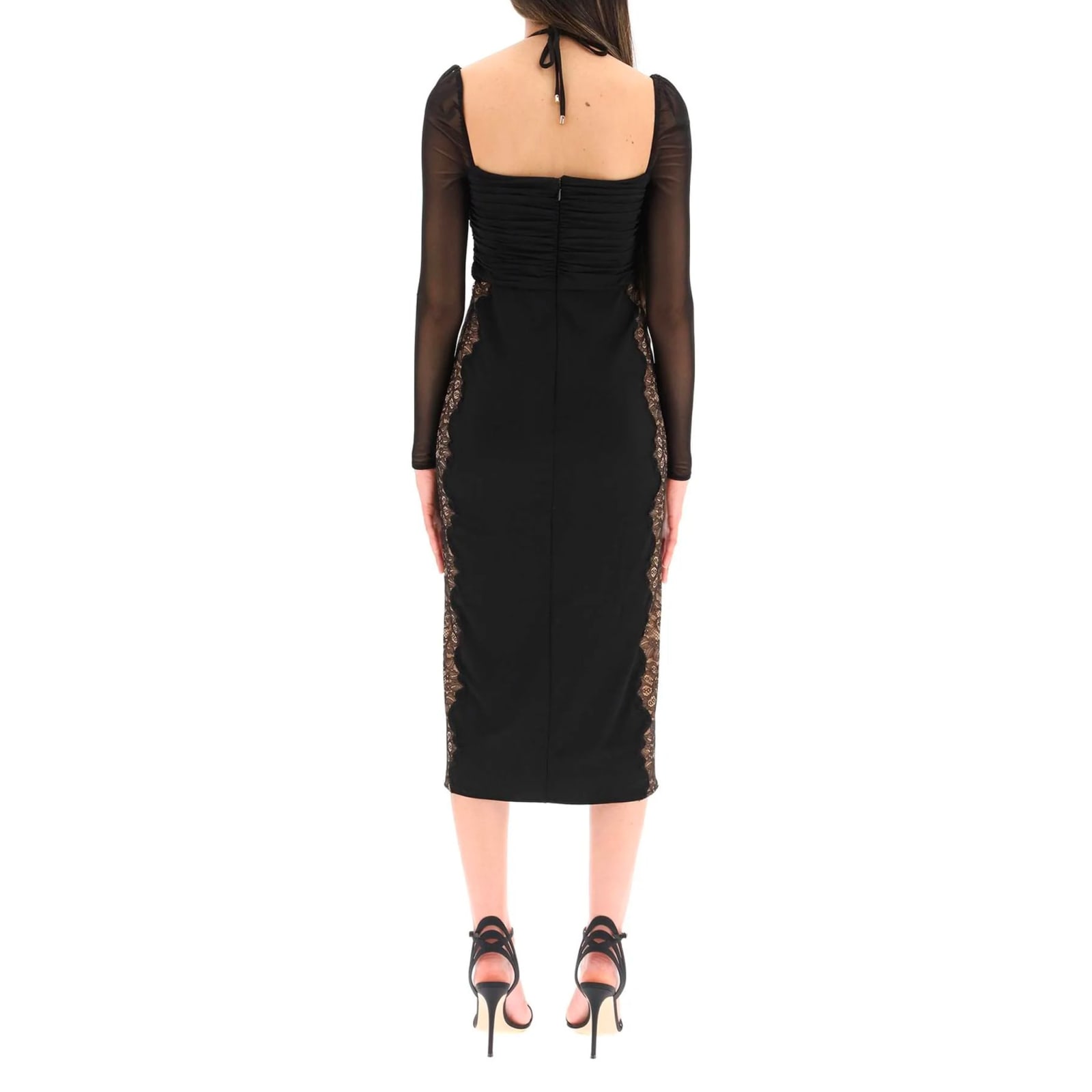 SELF-PORTRAIT LACE TRIM DRESS 