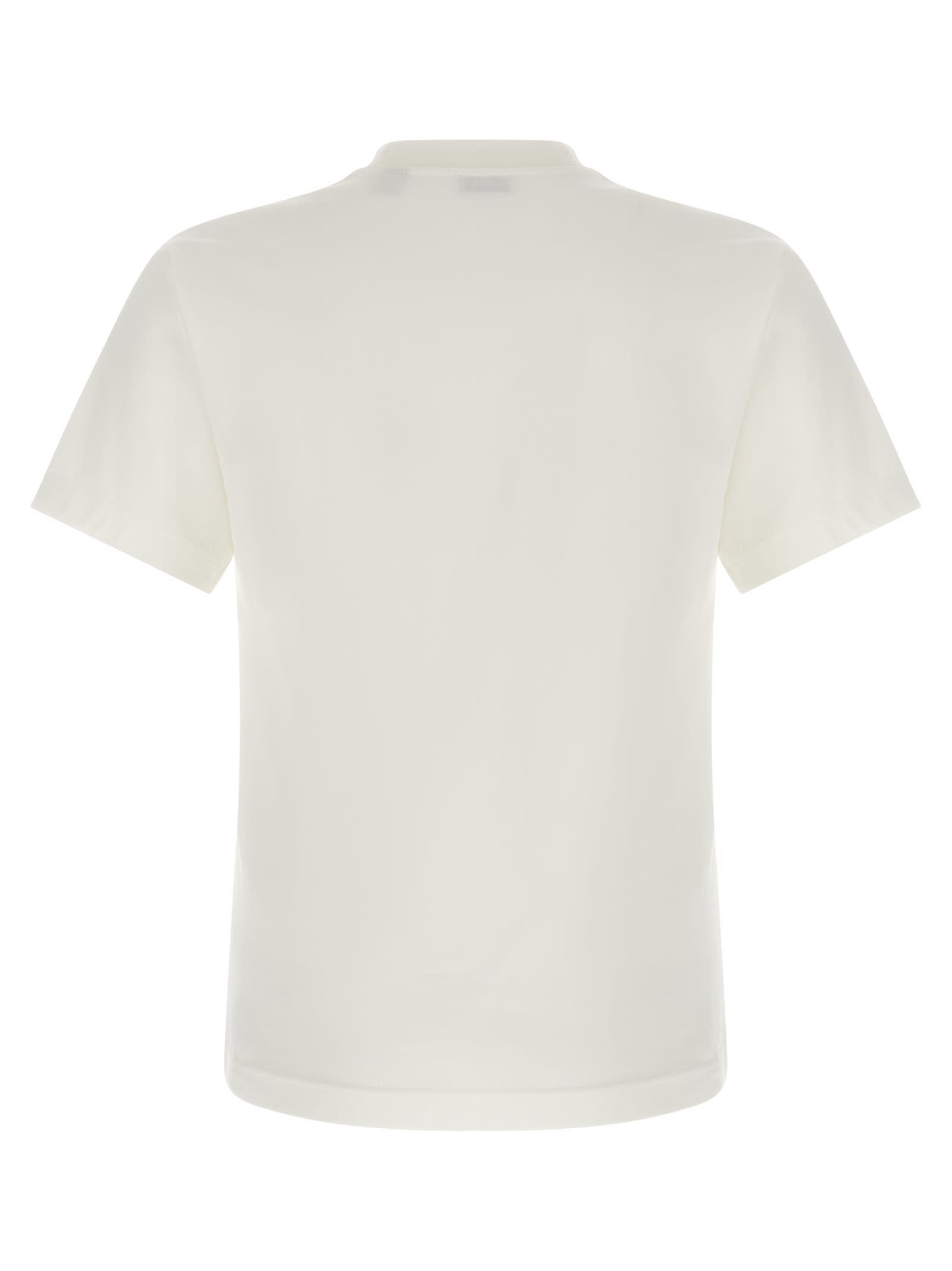 Burberry Graphic Print Crew Neck Short Sleeve T-shirt In White