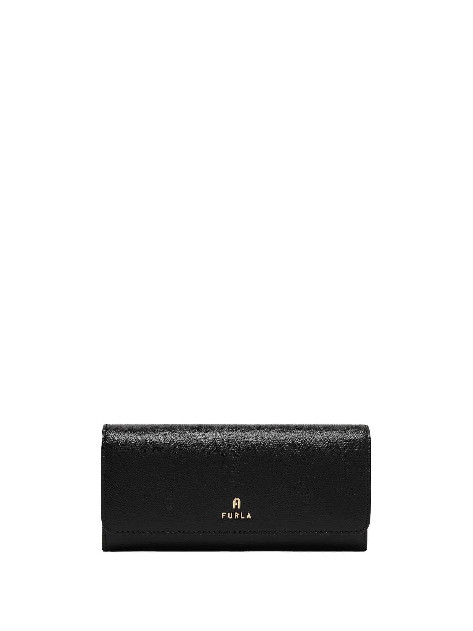 Camelia Black Continental Wallet In Printed Leather