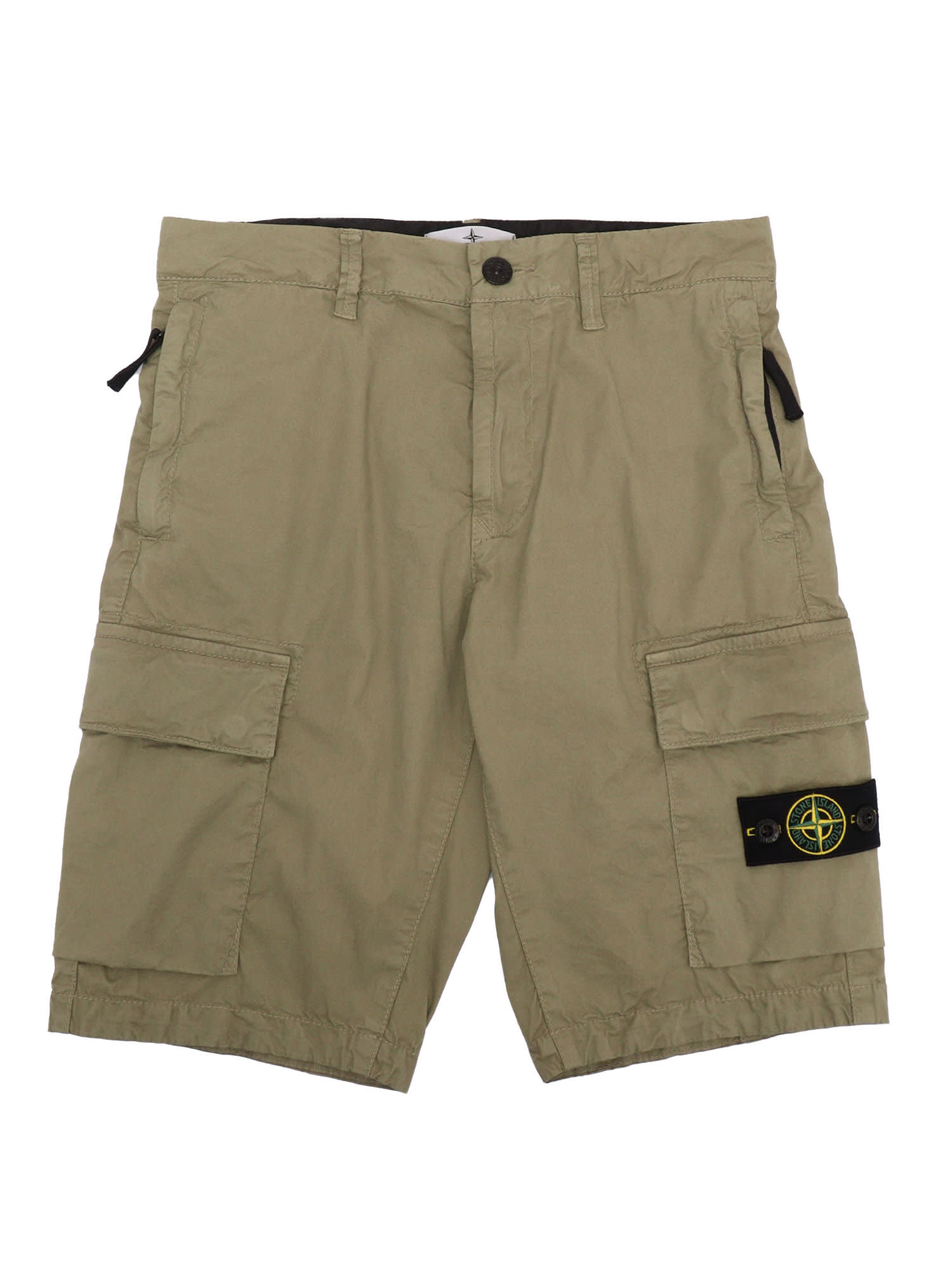 Stone Island Regular Shorts In Brown