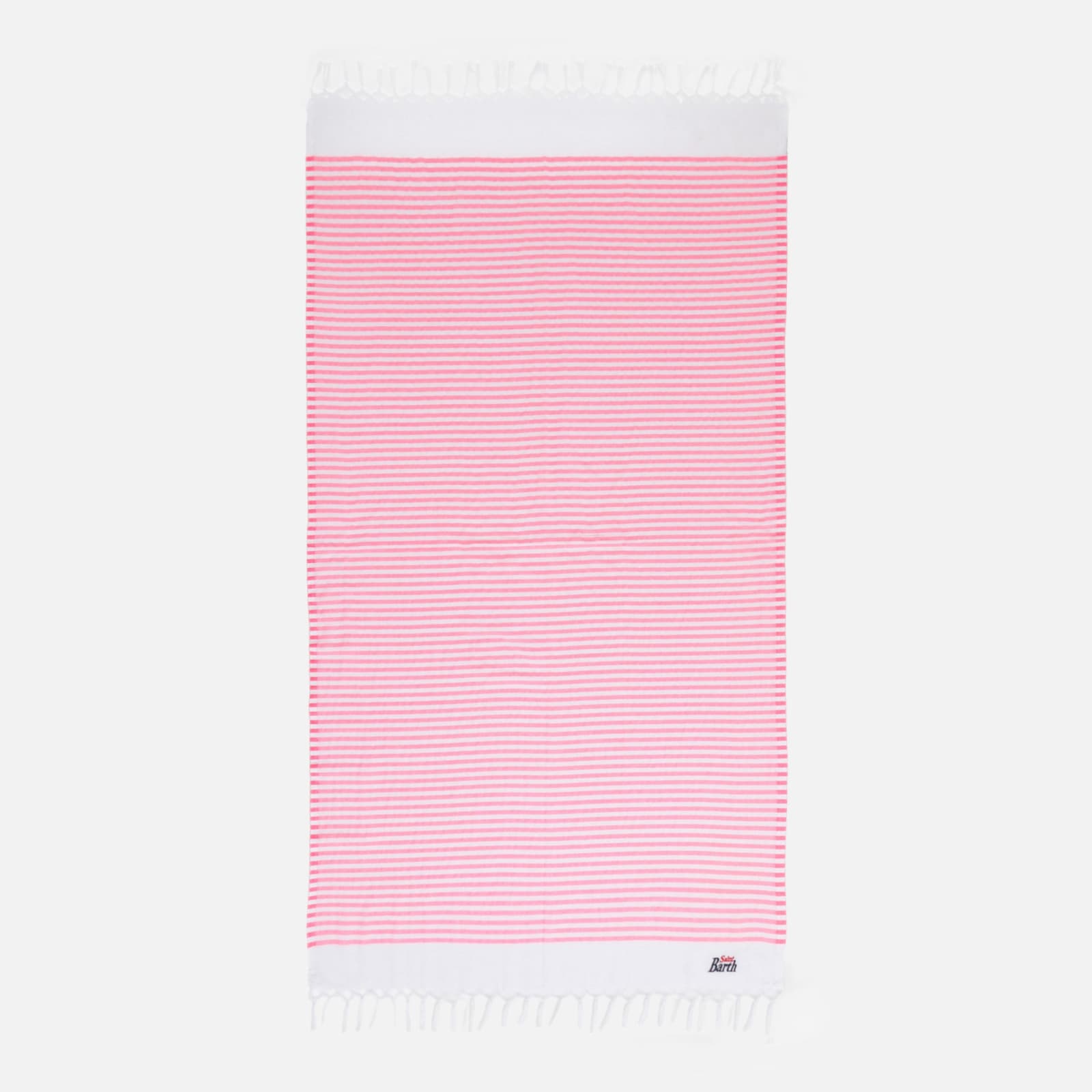 Mc2 Saint Barth Fluo Pink Striped Ultralight Cotton Towel