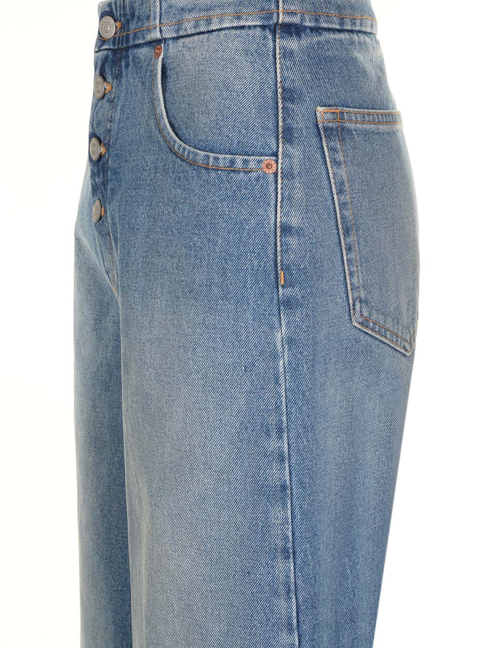 Shop Mm6 Maison Margiela Balloon Shape Jeans In Blue