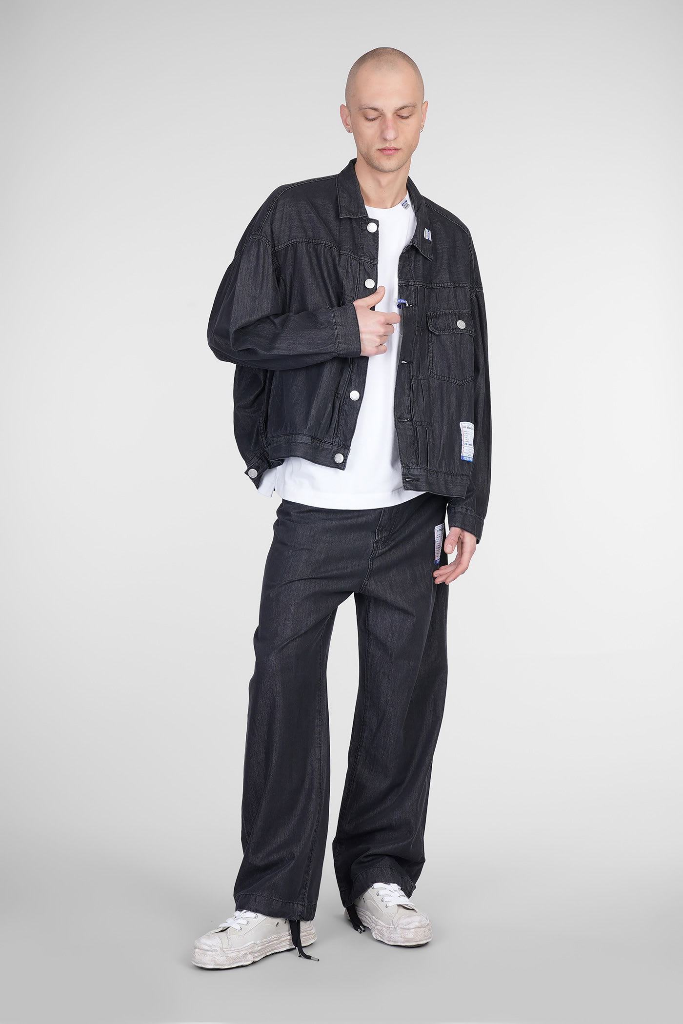 Miharayasuhiro Denim Jackets In Black Cotton In Black