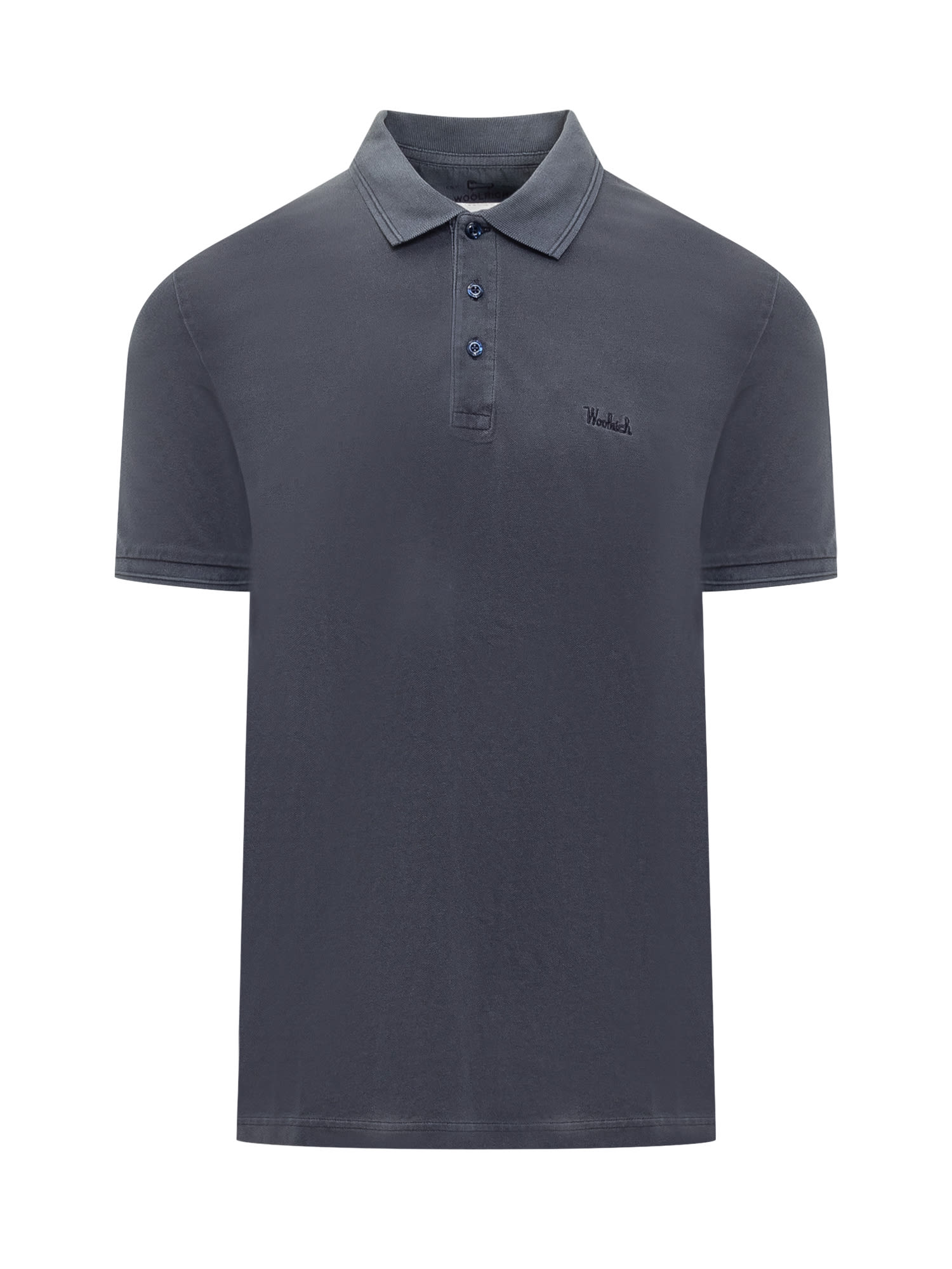 Shop Woolrich Mackinack Polo In Melton Blue