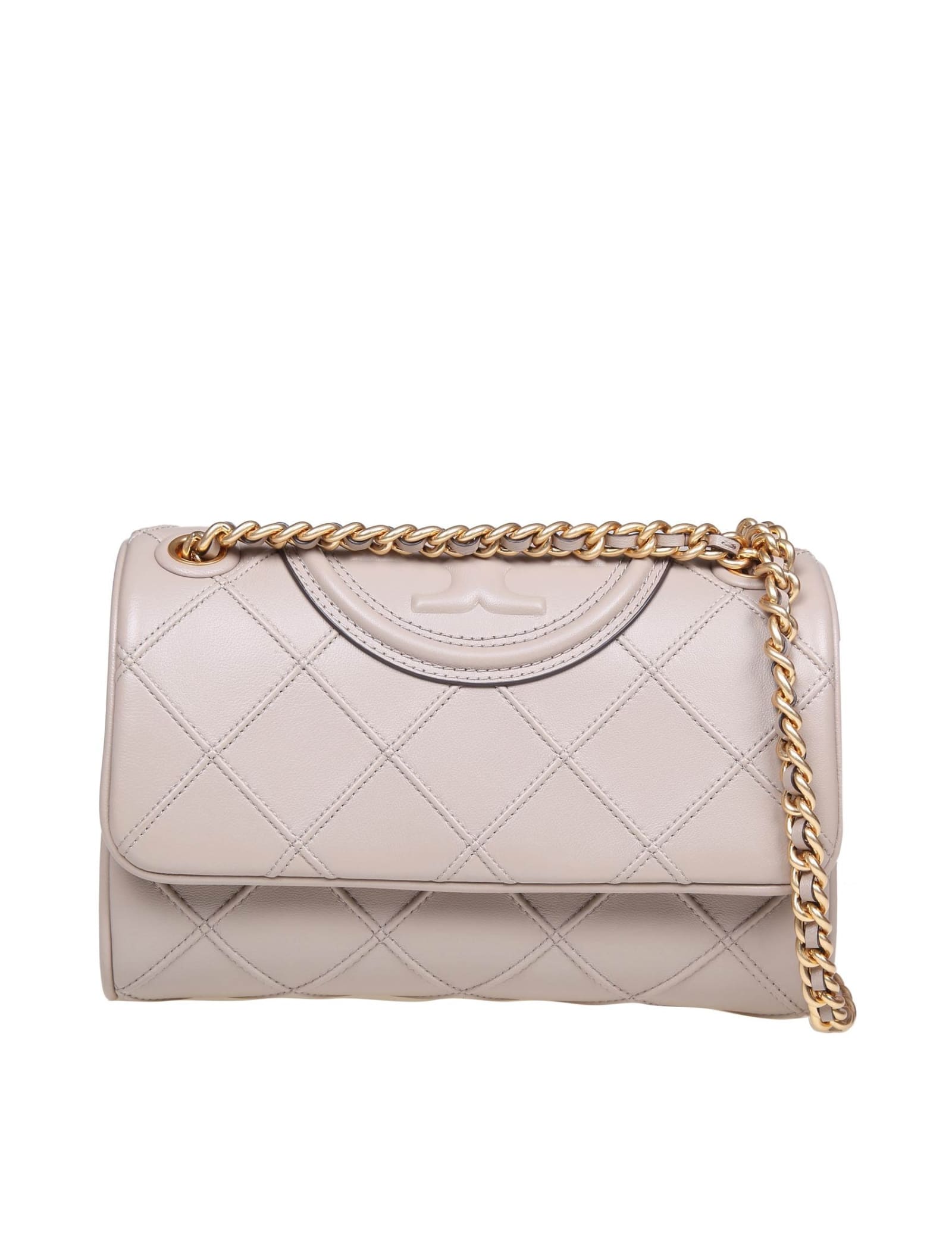 Shop Tory Burch Fleming Small In Clay Color Quilted Leather