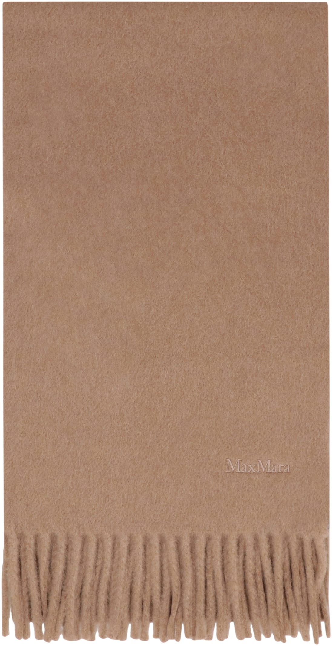 Max Mara Scilli Scarf In Wool In Brown