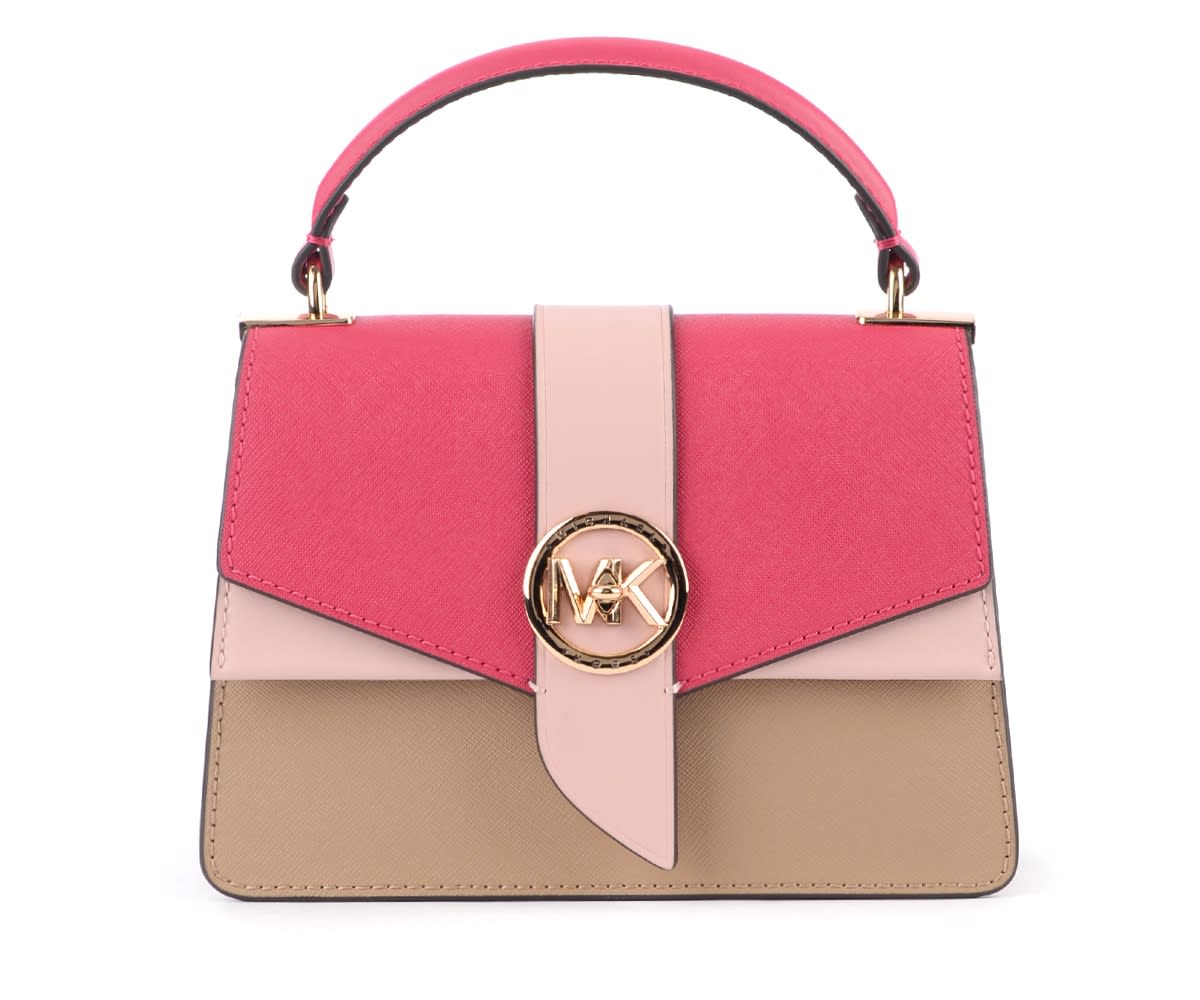 Michael Kors Greenwich Xs Hand Bag In Pink Leather