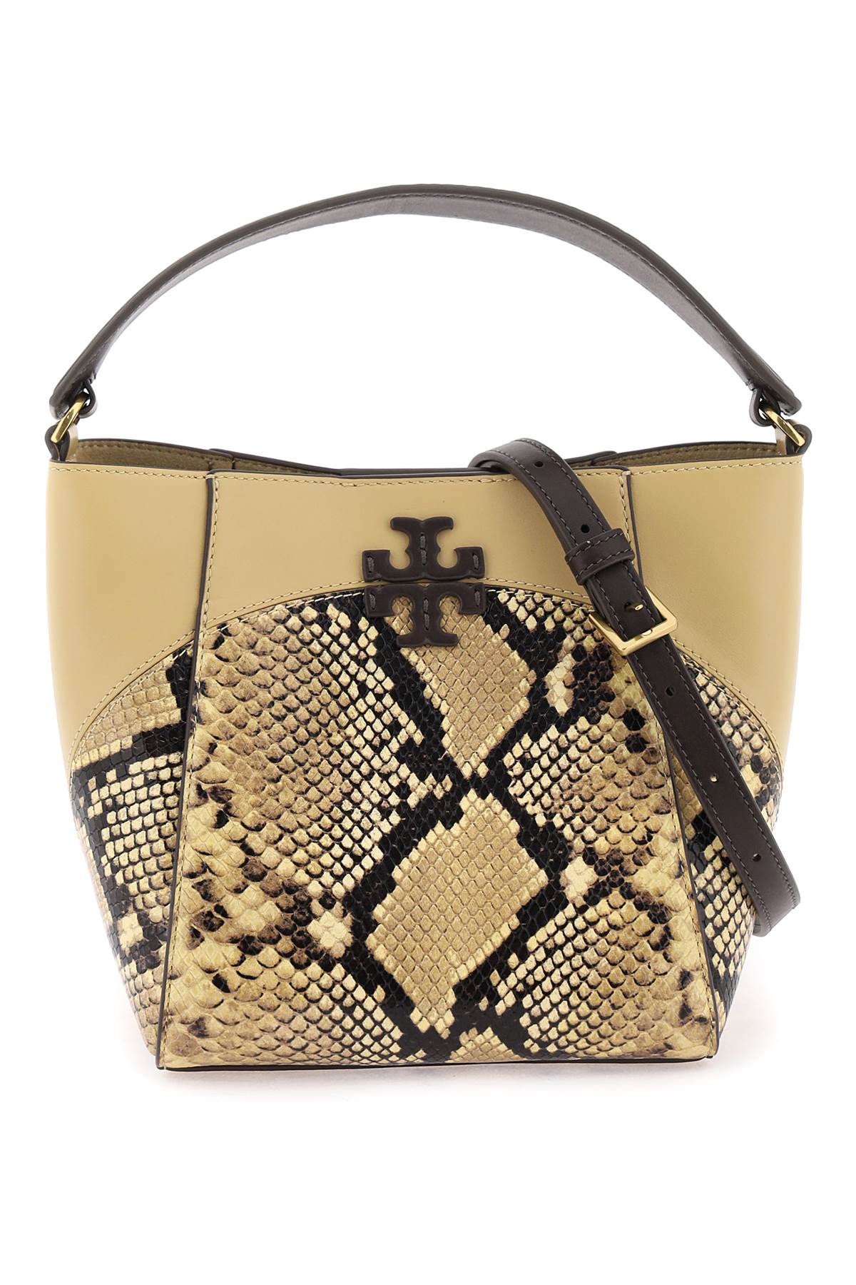 Small McGraw Snake Embossed Bucket Bag: Women's Designer Crossbody