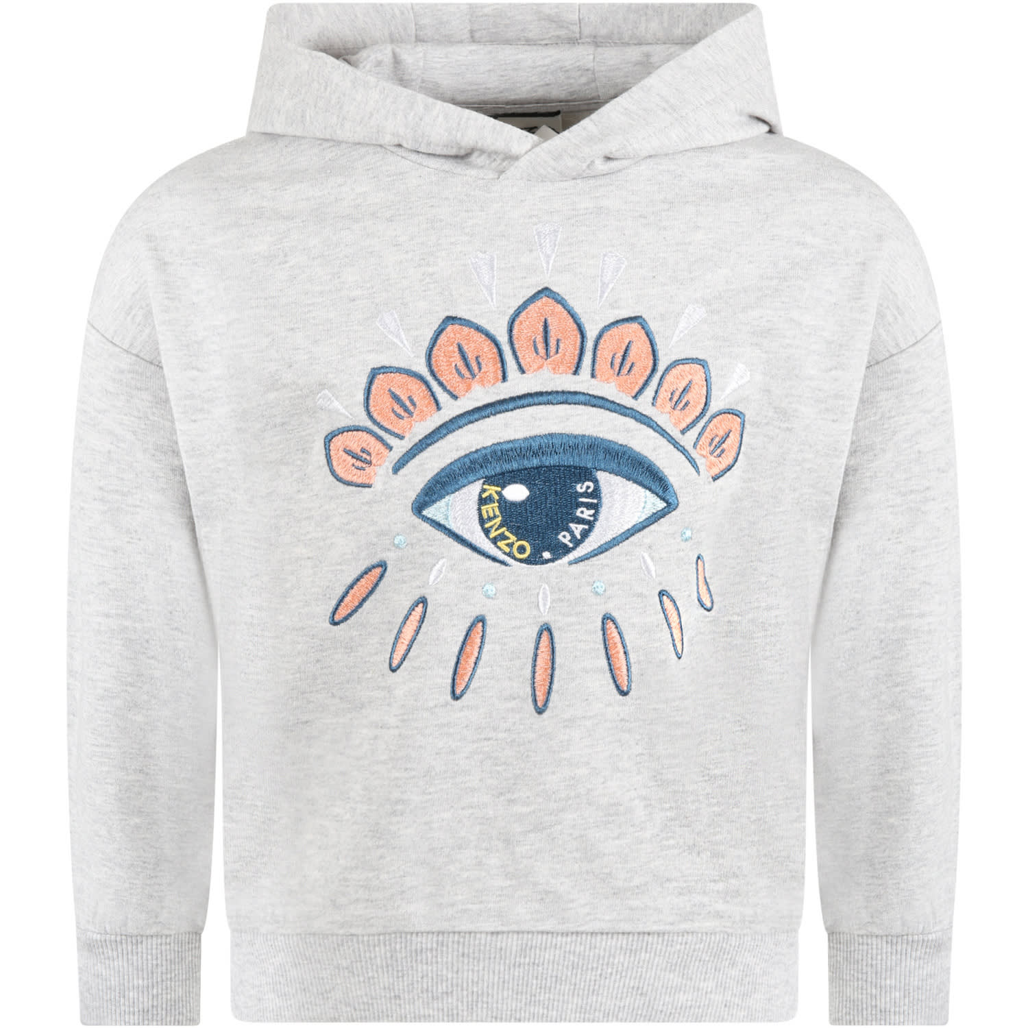 Kenzo Kids Grey Sweatshirt For Kids With Iconic Eye