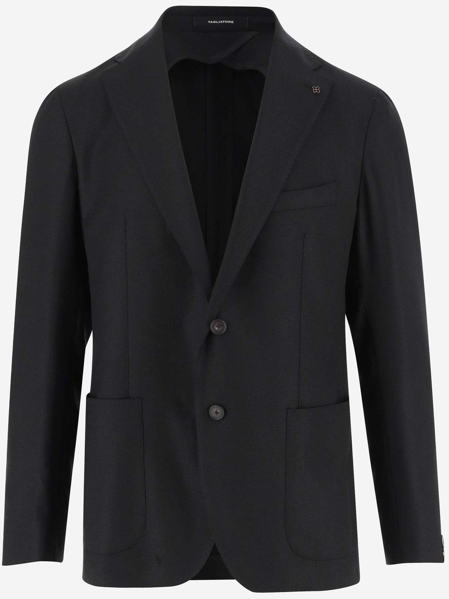 Stretch Wool Single-breasted Jacket