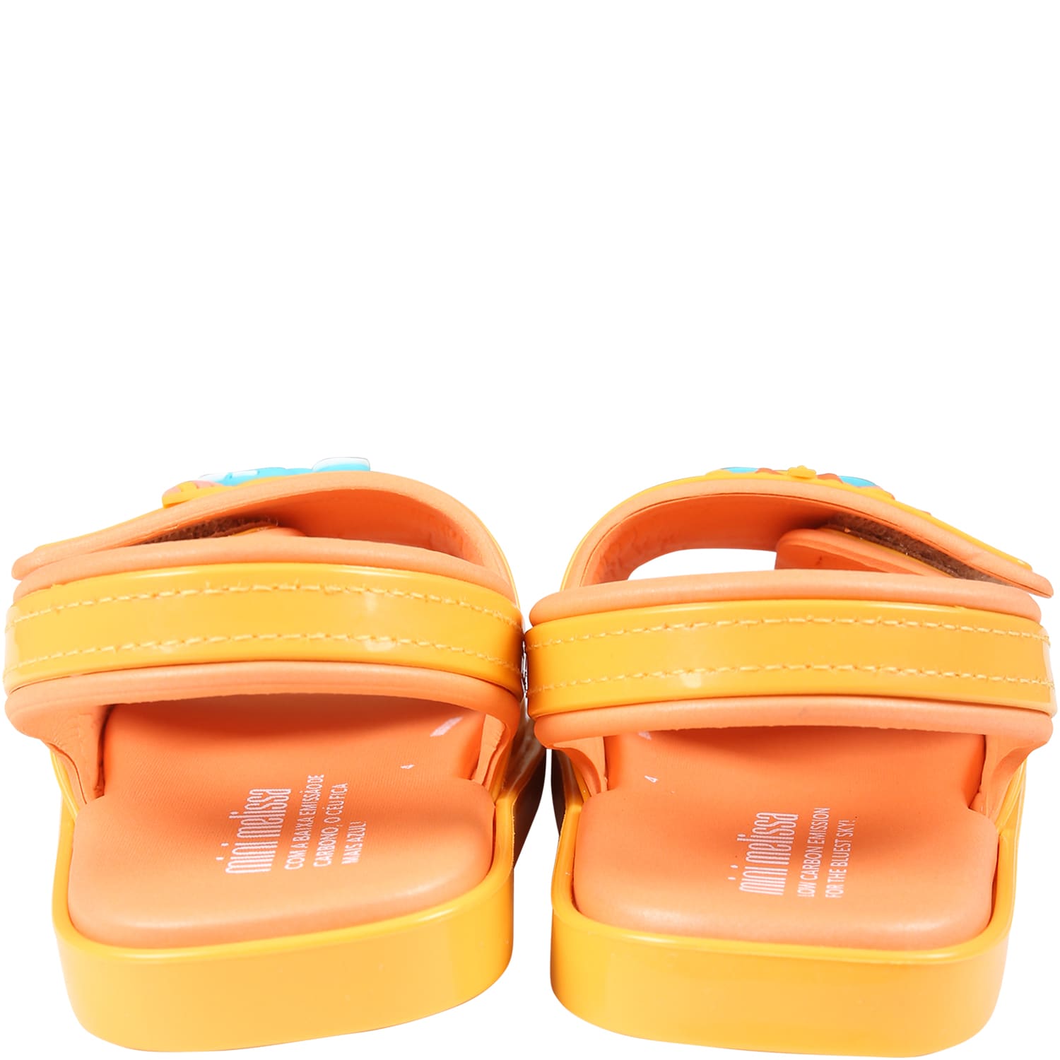 Shop Melissa Orange Sandals For Kids With Sun And Cloud