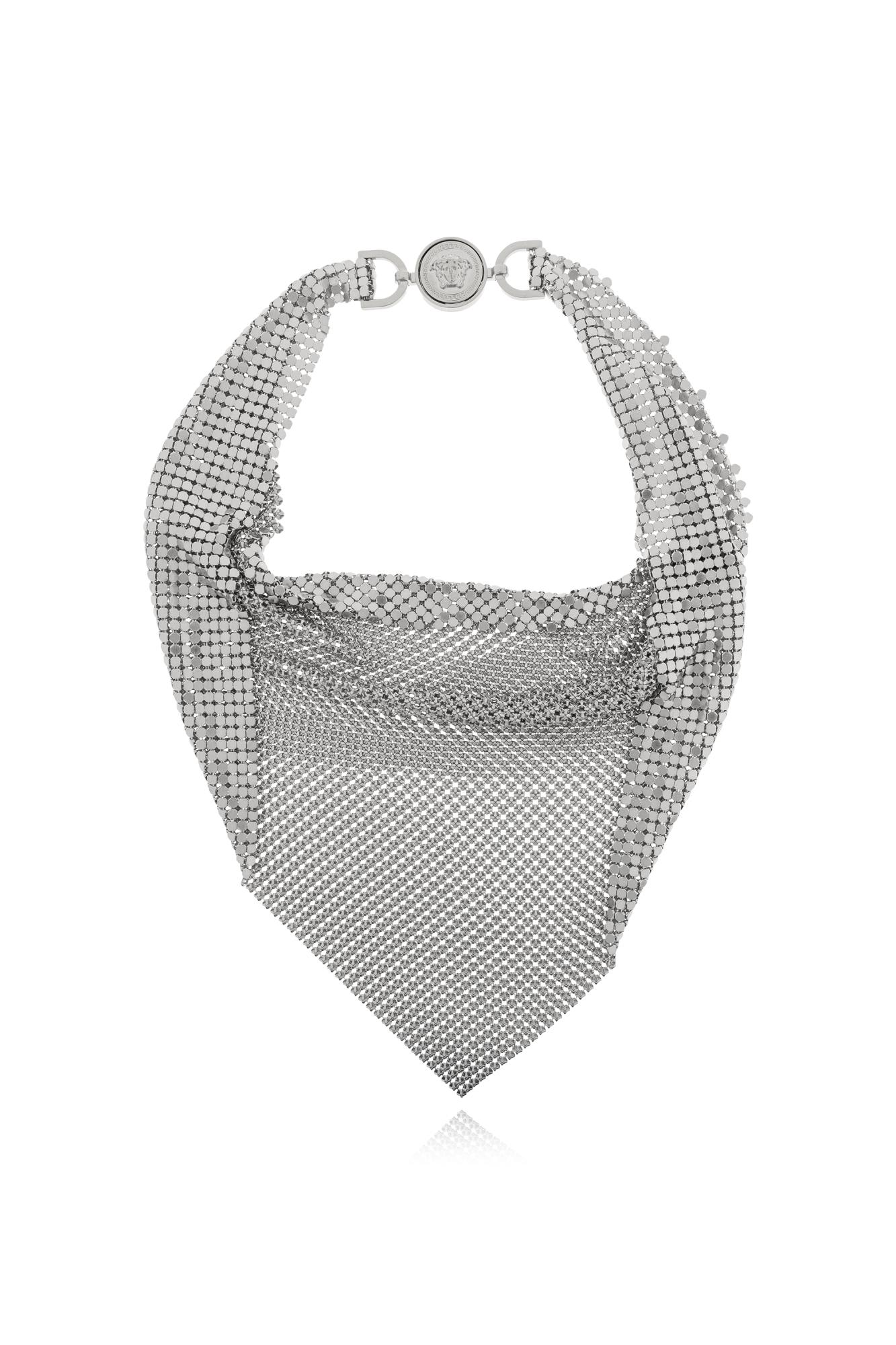Versace Gleaming Necklace In Metallic