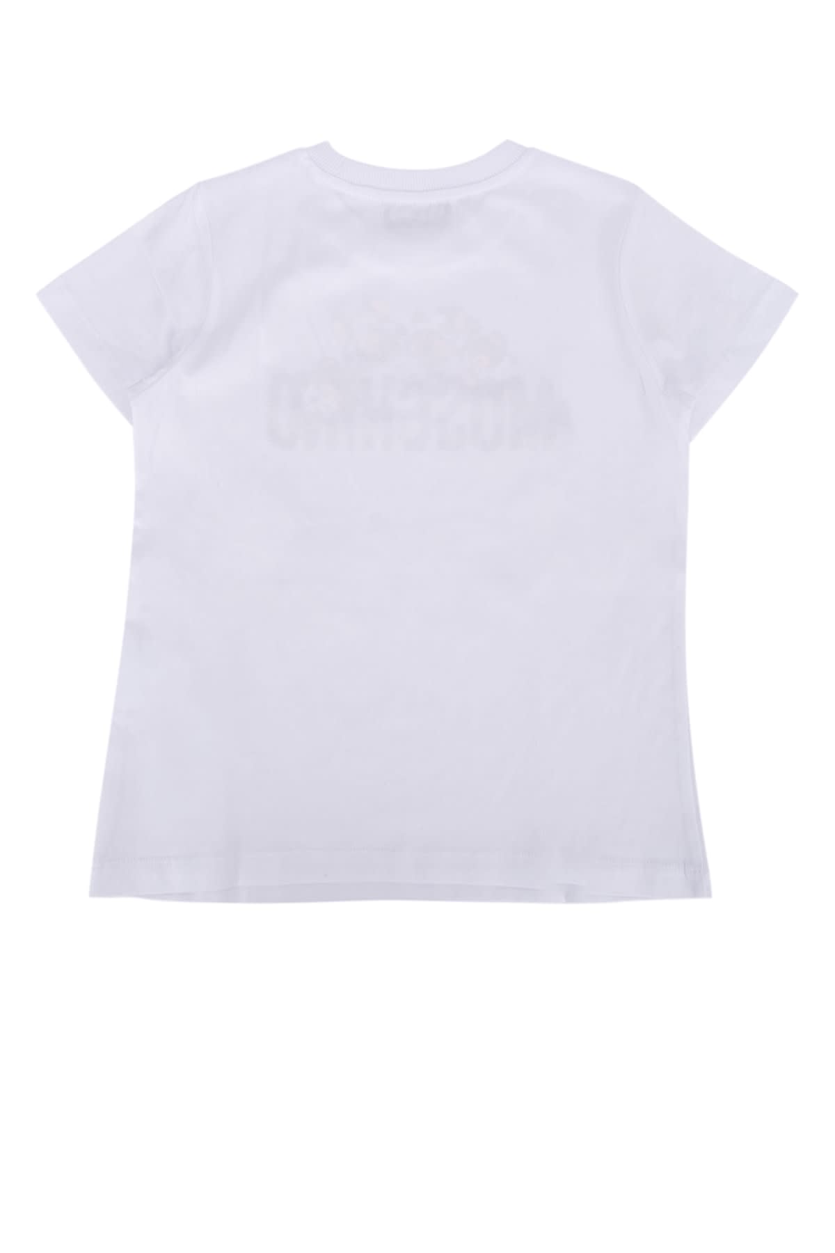 Moschino Kids' T-shirt In Biancoottico