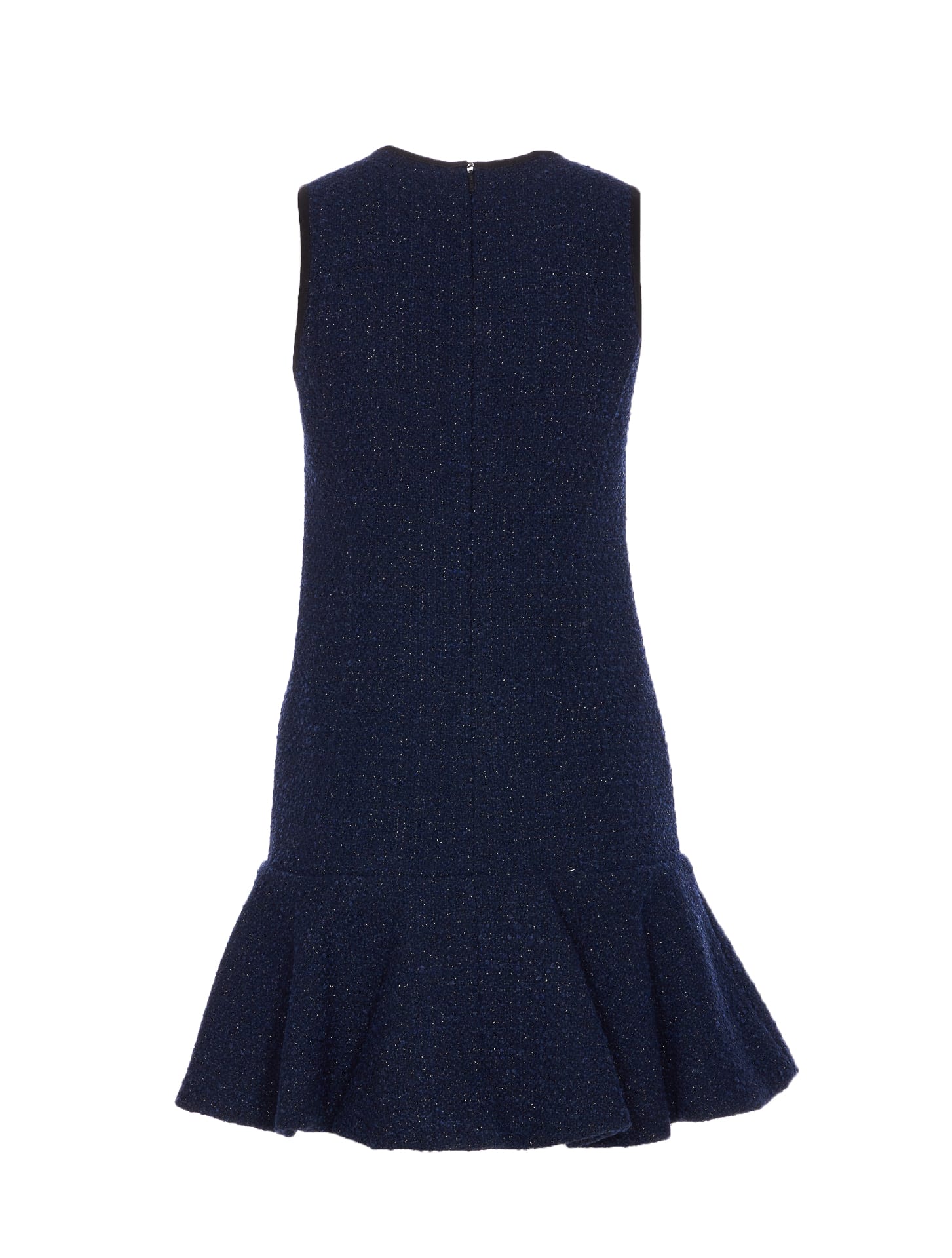 Pinko Strappy Pleated Gown Metallic Flare In Blue