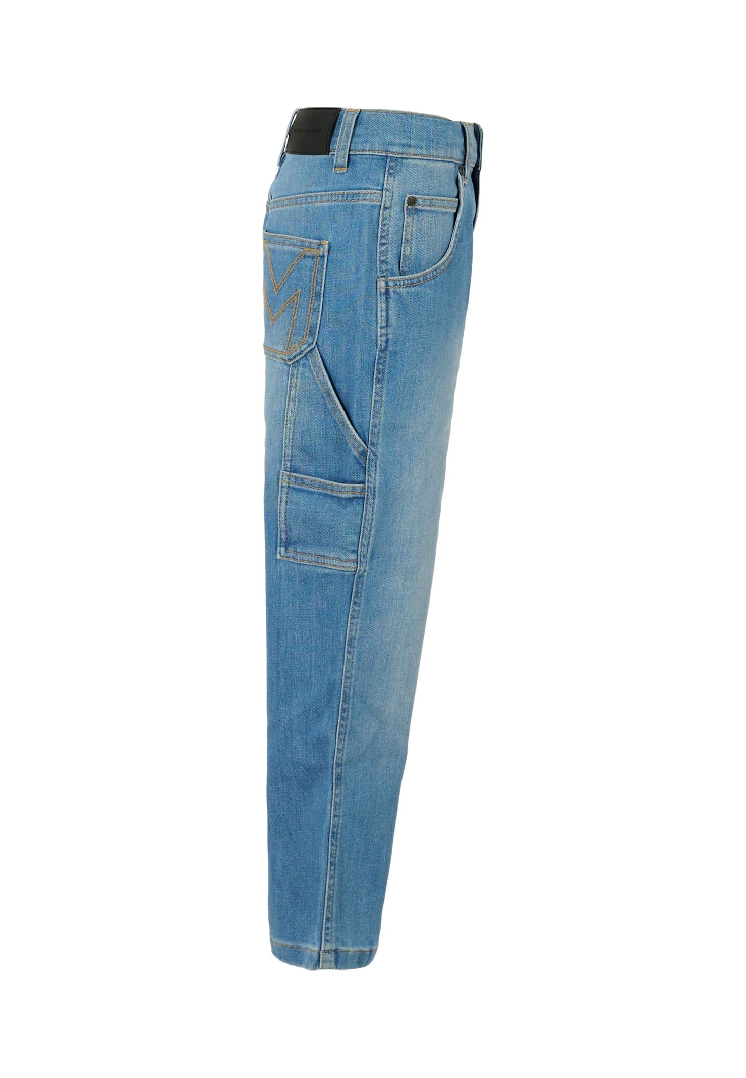 Marc Jacobs Denim Jeans For Kids With Logo In Blue