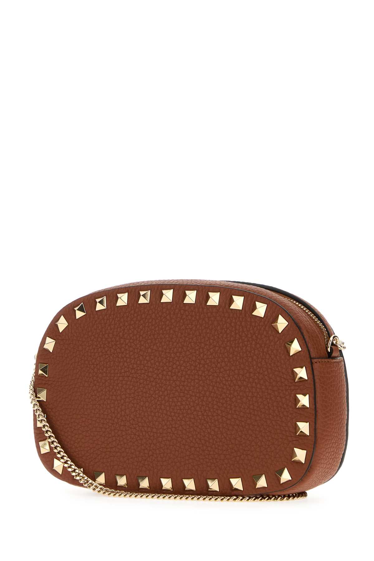 Valentino Mini Rockstud Chain Cross Body Bag In Brown