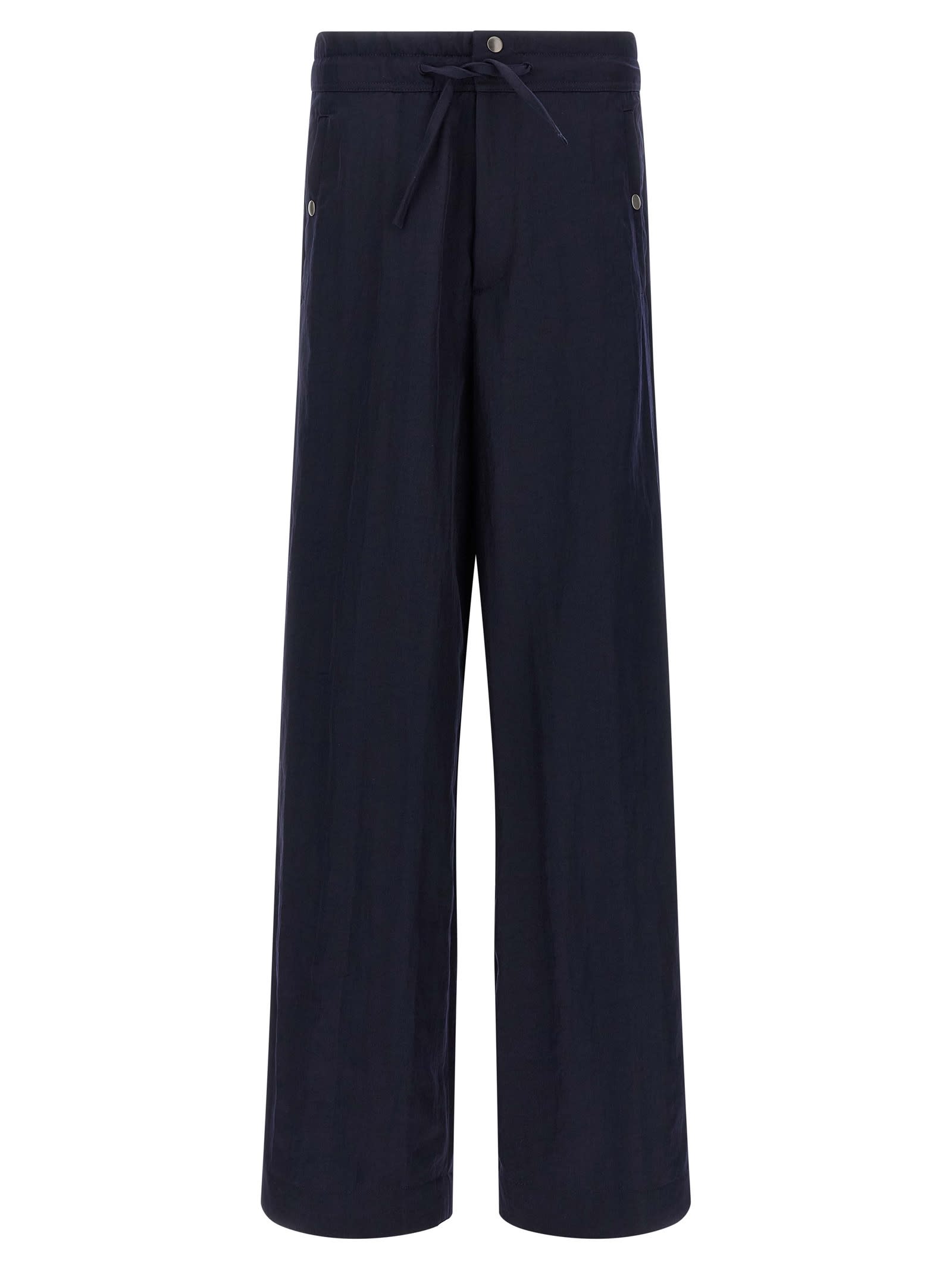 Dries Van Noten Wide Leg Trousers Featuring Button Accents In Multi