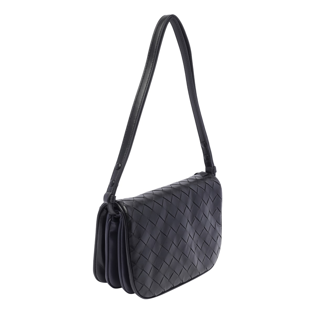 Shop Bottega Veneta Intrecciato Pouch In Black