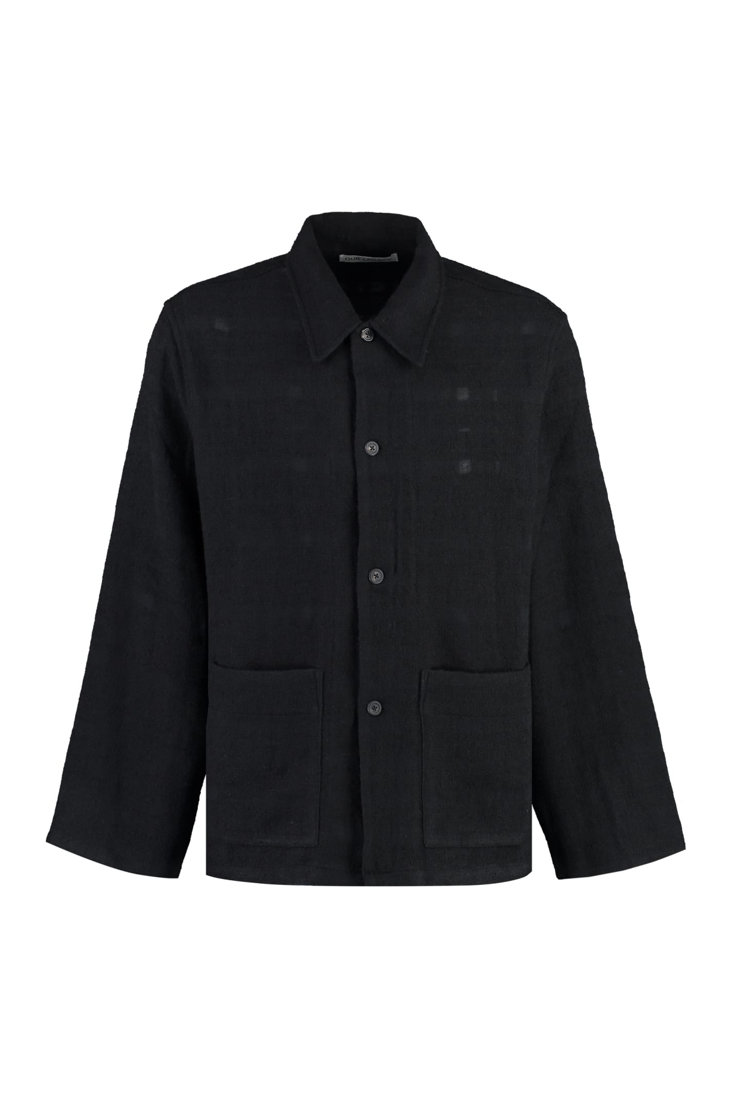 Shop Our Legacy Haven Technical Fabric Overshirt In Black