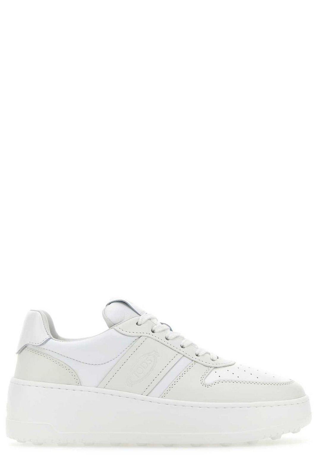 TOD'S ROUND-TOE LACE-UP SNEAKERS