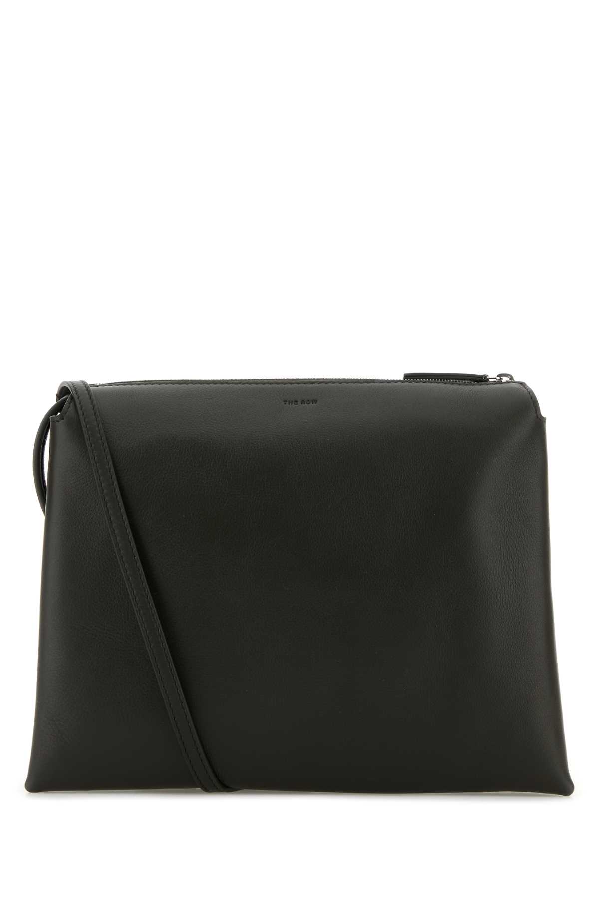 Shop The Row Graphite Leather Nu Twin Clutch In Koalagreypld