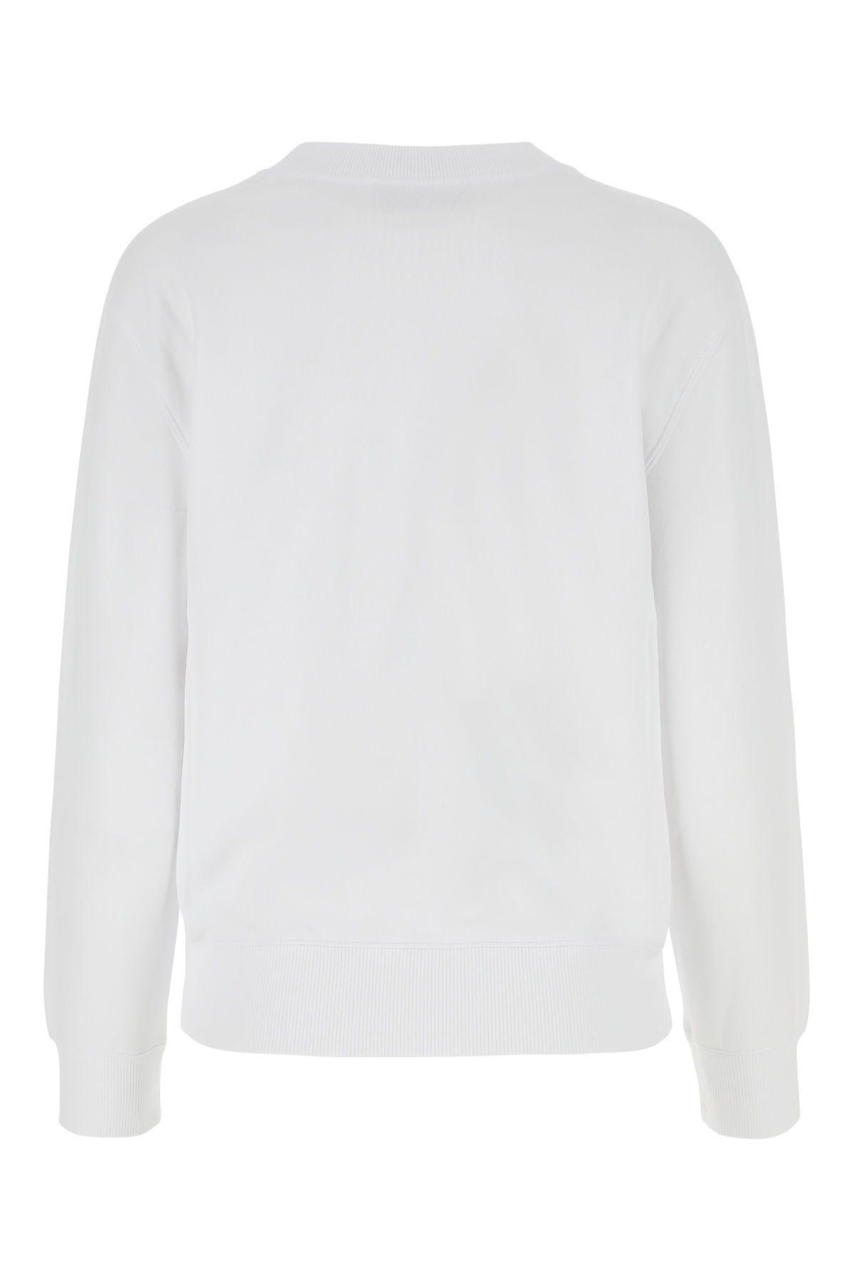 Shop Lanvin White Cotton Sweatshirt In Optic White