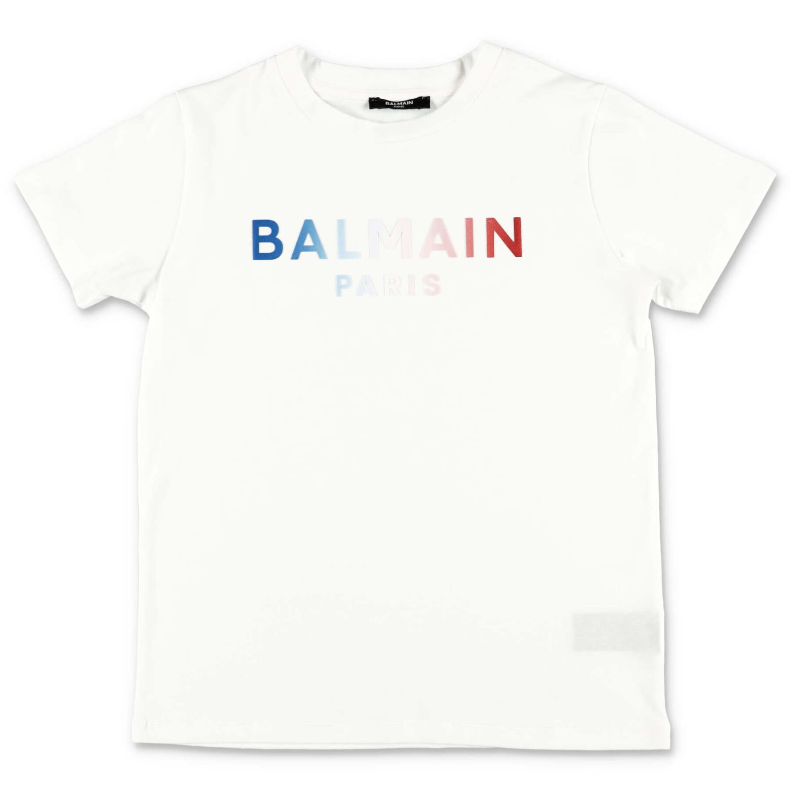 Balmain T-shirt Bianca In Jersey Di Cotone