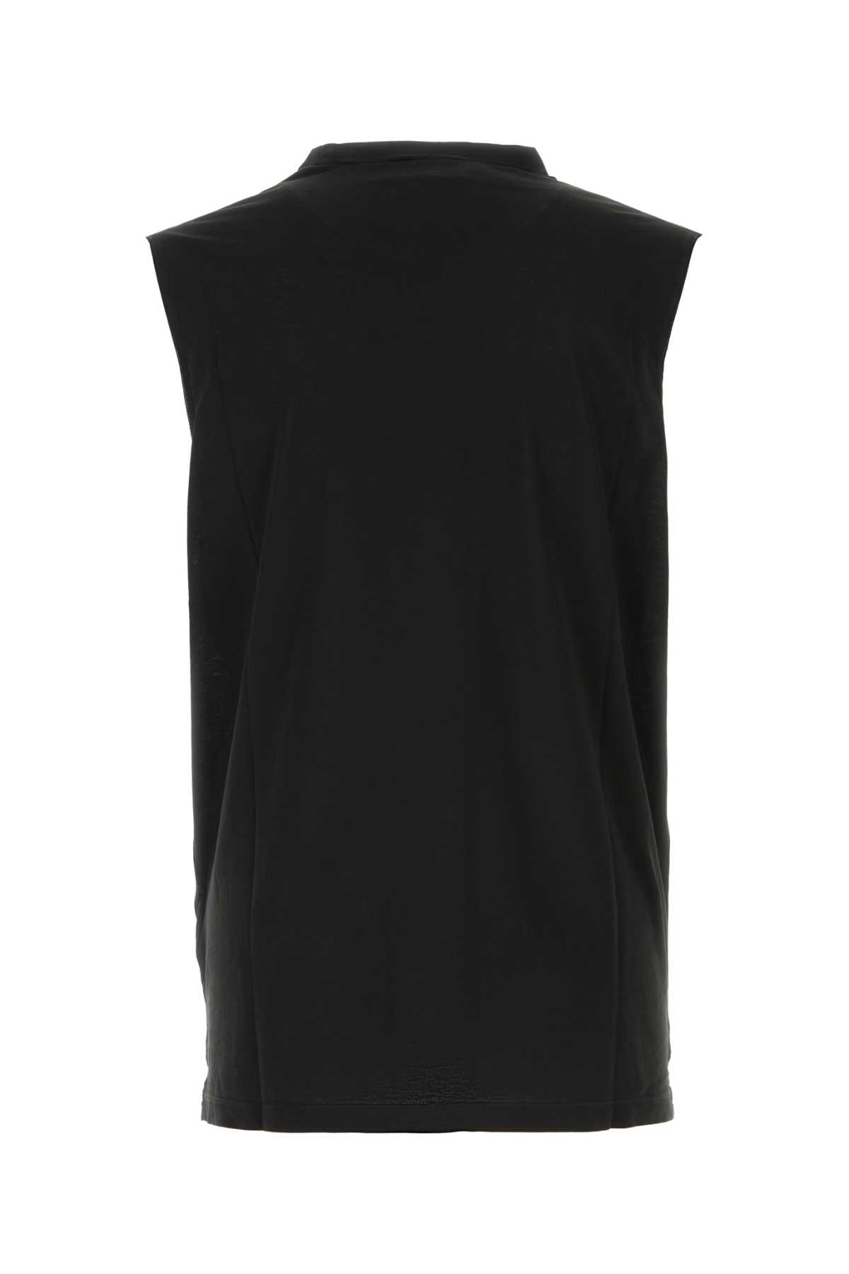Dsquared2 Sleeveless Crew Neck Tank Top With Graphic Print In Black