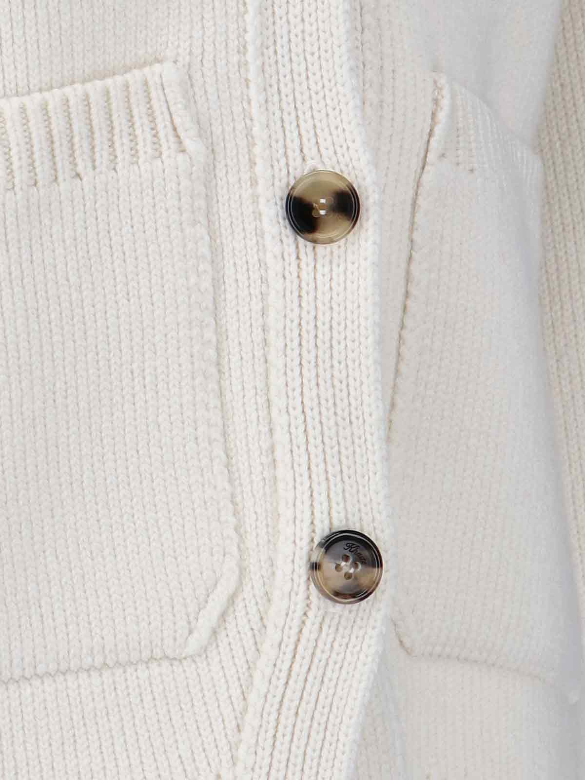 Khaite Scarlet Cashmere Cardigan In White