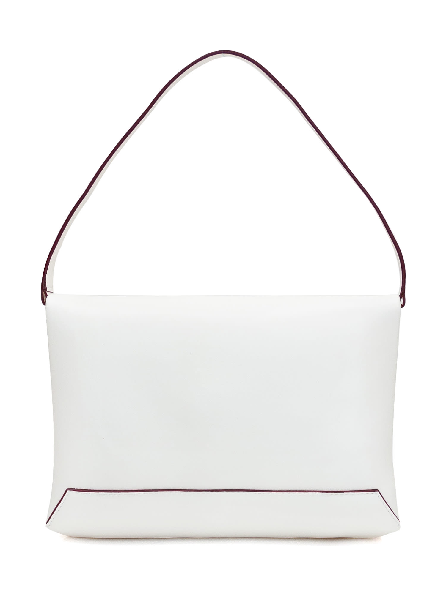 Shop Victoria Beckham Chain Pouch Bag In Bianco